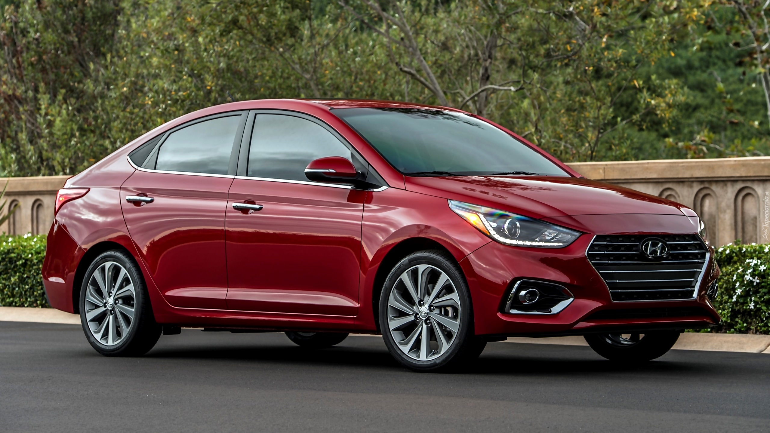 Czerwony, Hyundai Accent, 2018