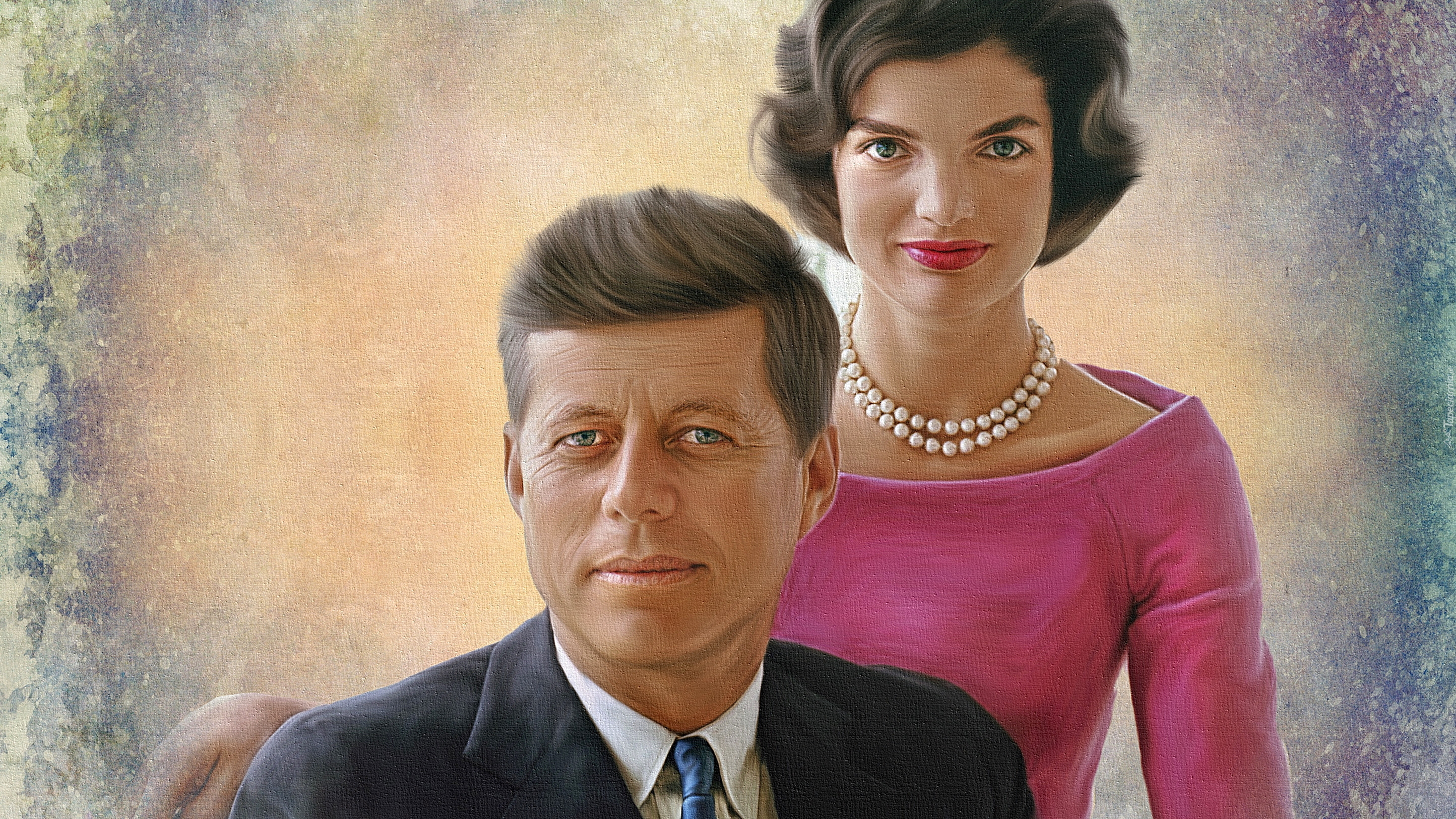 Kobieta, Jacqueline Kennedy Onassis, Mężczyzna, John F Kennedy, Grafika