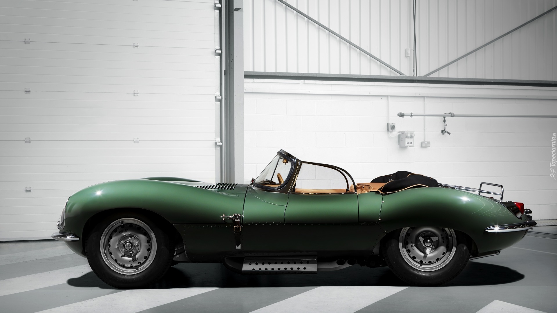 Zielony, Jaguar XKSS, 1957, Zabytkowy