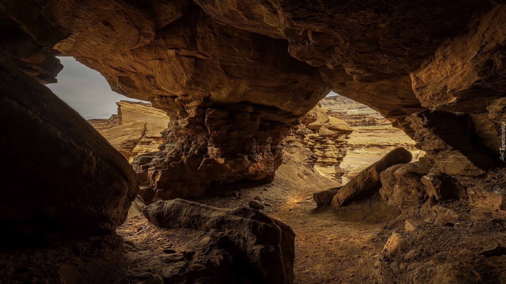 Jaskinia, Skały, Catacomb Rock, Utah, Stany Zjednoczone