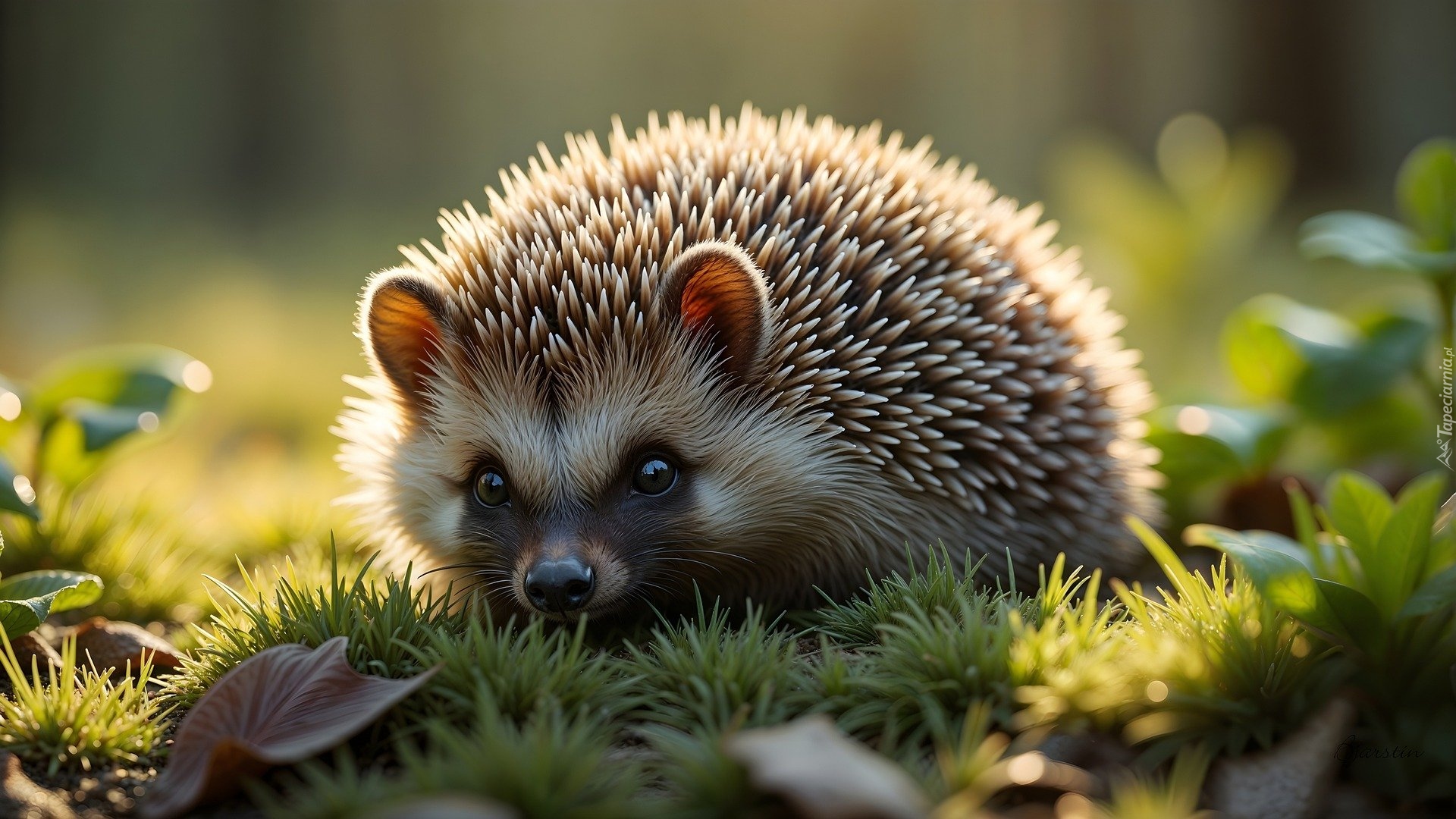 Jeż, Zielona, Trawa