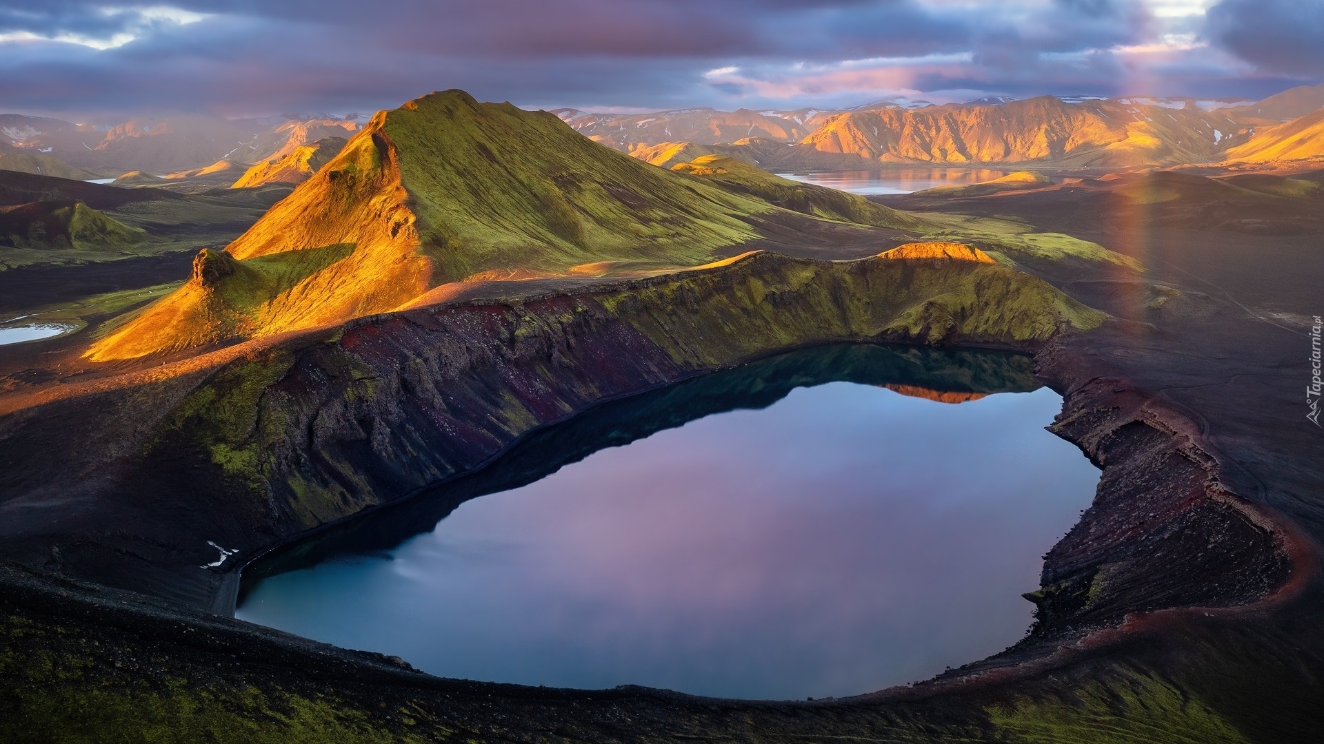 Góry, Jezioro Blahylur, Islandia