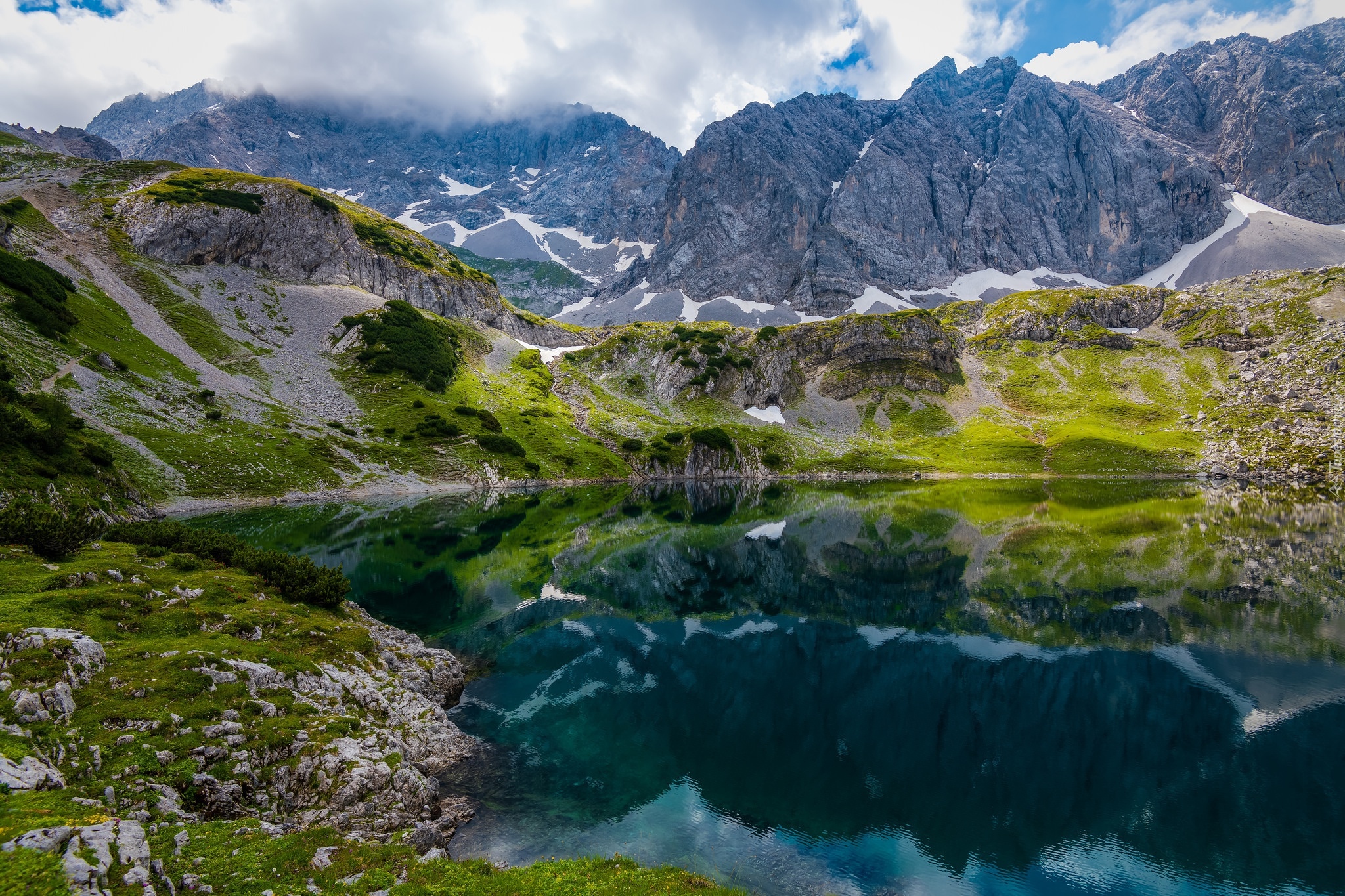 Austria, Jezioro Drachensee, Gmina See, Góry, Odbicie