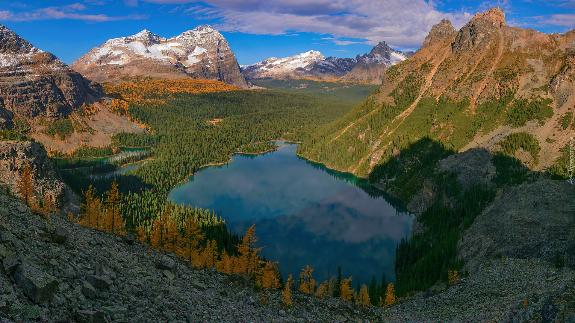 Kanada, Kolumbia Brytyjska, Park Narodowy Yoho, Jezioro, Lake OHara, Góry, Góra, Mount Schaffer