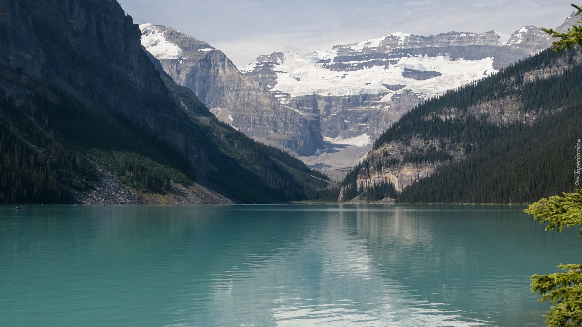 Jezioro, Louise Lake, Góry, Park Narodowy Banff, Kanada
