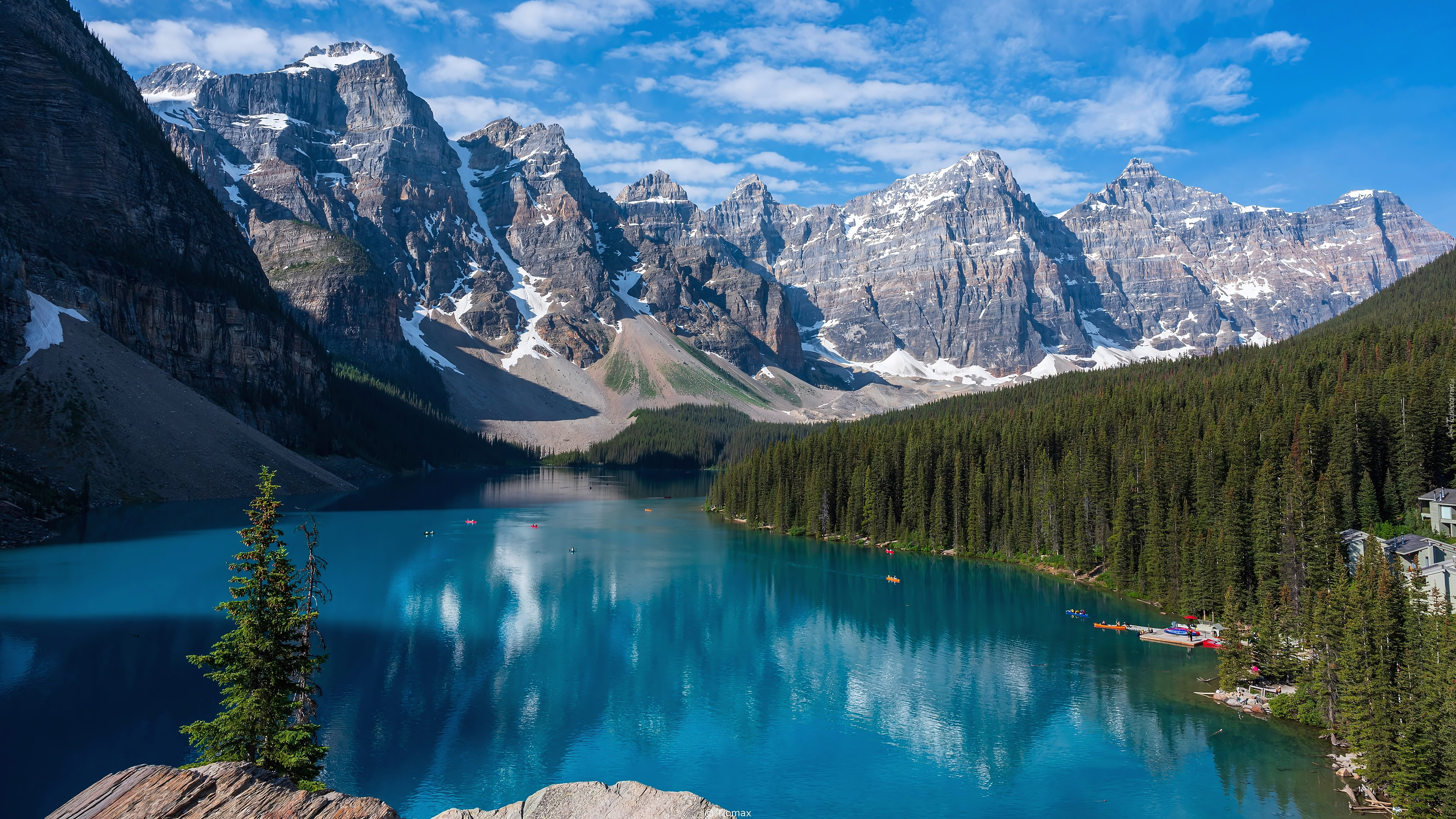 Park Narodowy Banff, Jezioro Moraine, Góry Skaliste, Jezioro, Kanada