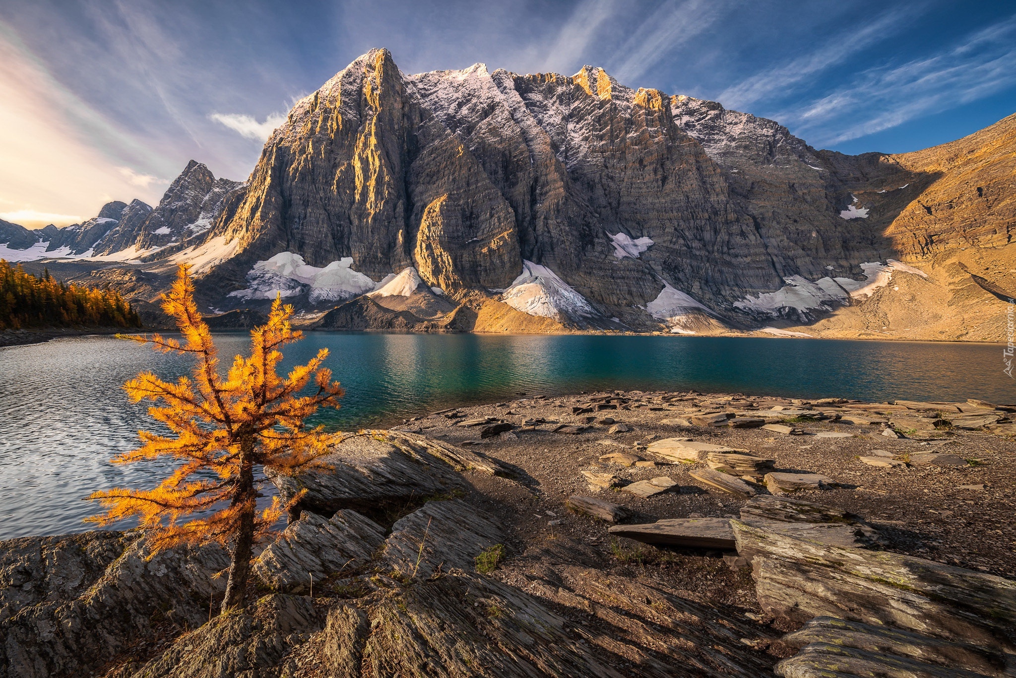 Jezioro Moraine, Góry, Drzewo, Park Narodowy Banff, Alberta, Kanada