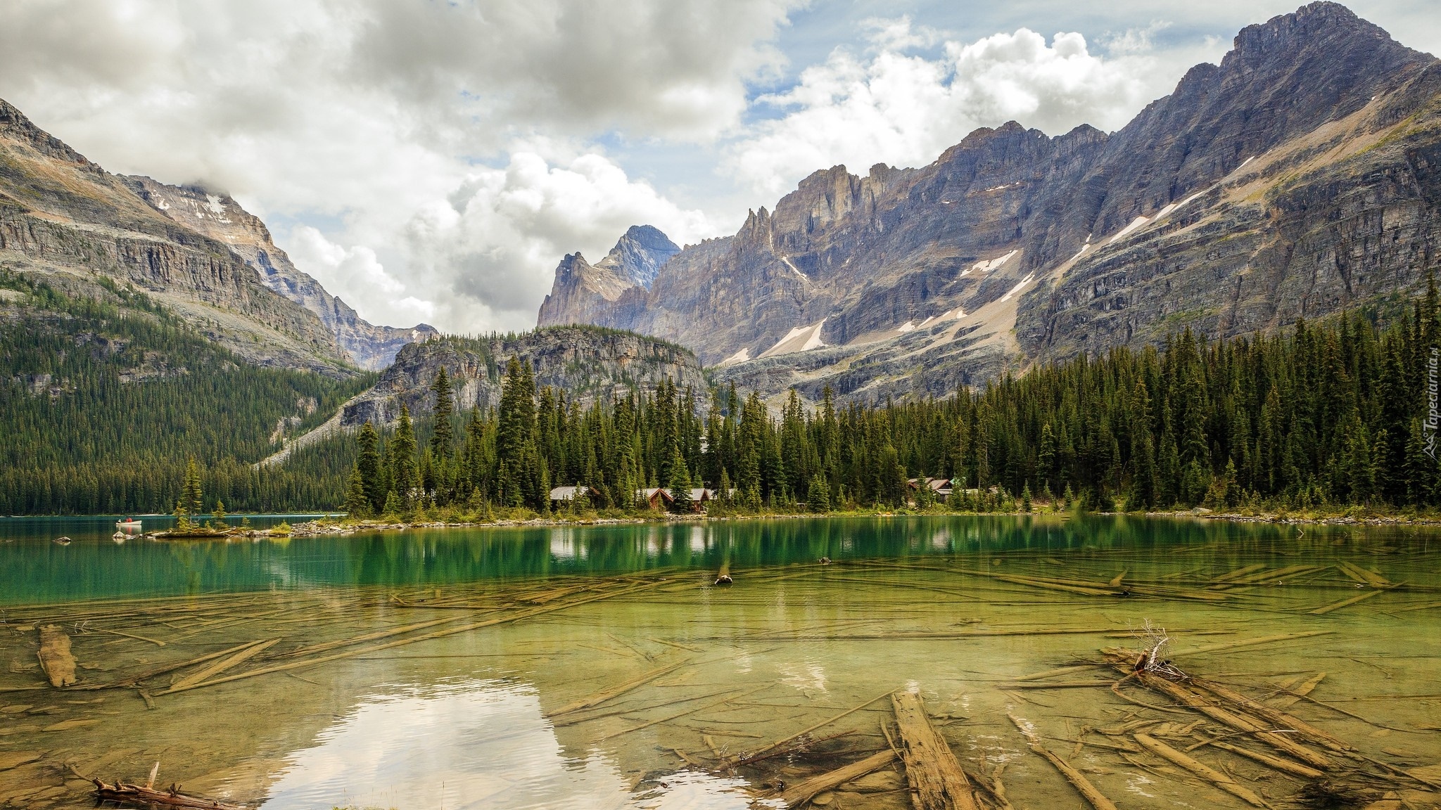 Góry Canadian Rockies, Góra Odaray Mountain, Jezioro OHara, Park Narodowy Yoho, Prowincja Kolumbia Brytyjska, Kanada