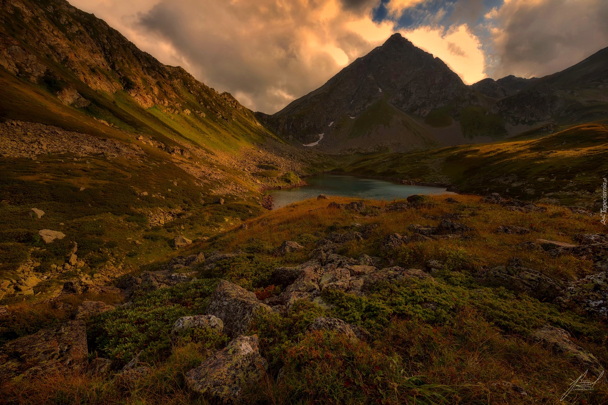 Góry, Kaukaz, Dolina, Jezioro, Republika Karaczajsko-Czerkiesja, Rosja