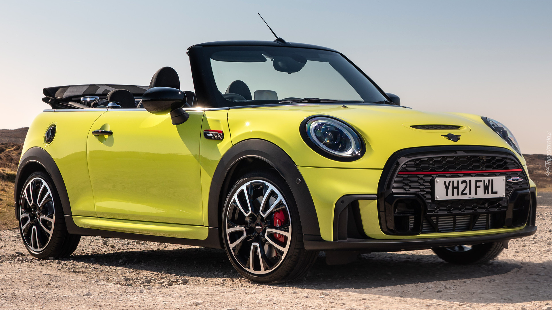 Żółty, Mini John Cooper Works, Kabriolet