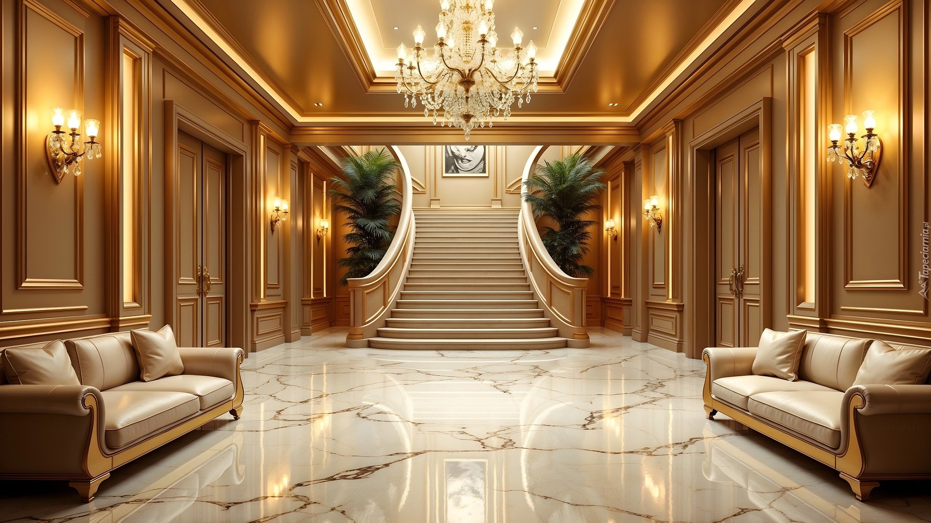 Wnętrze, Hol, Schody