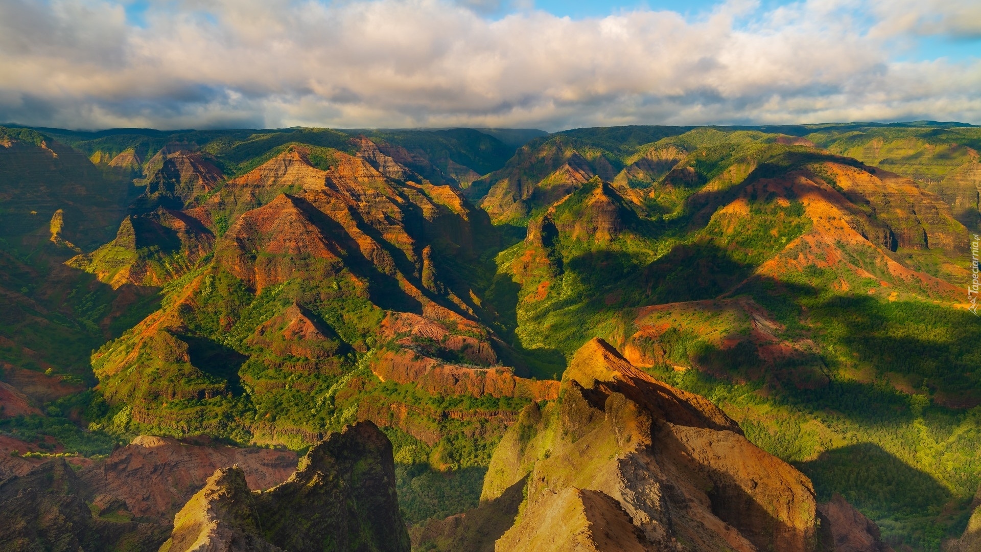 Góry, Kanion, Waimea Canyon, Hawaje, Stany Zjednoczone