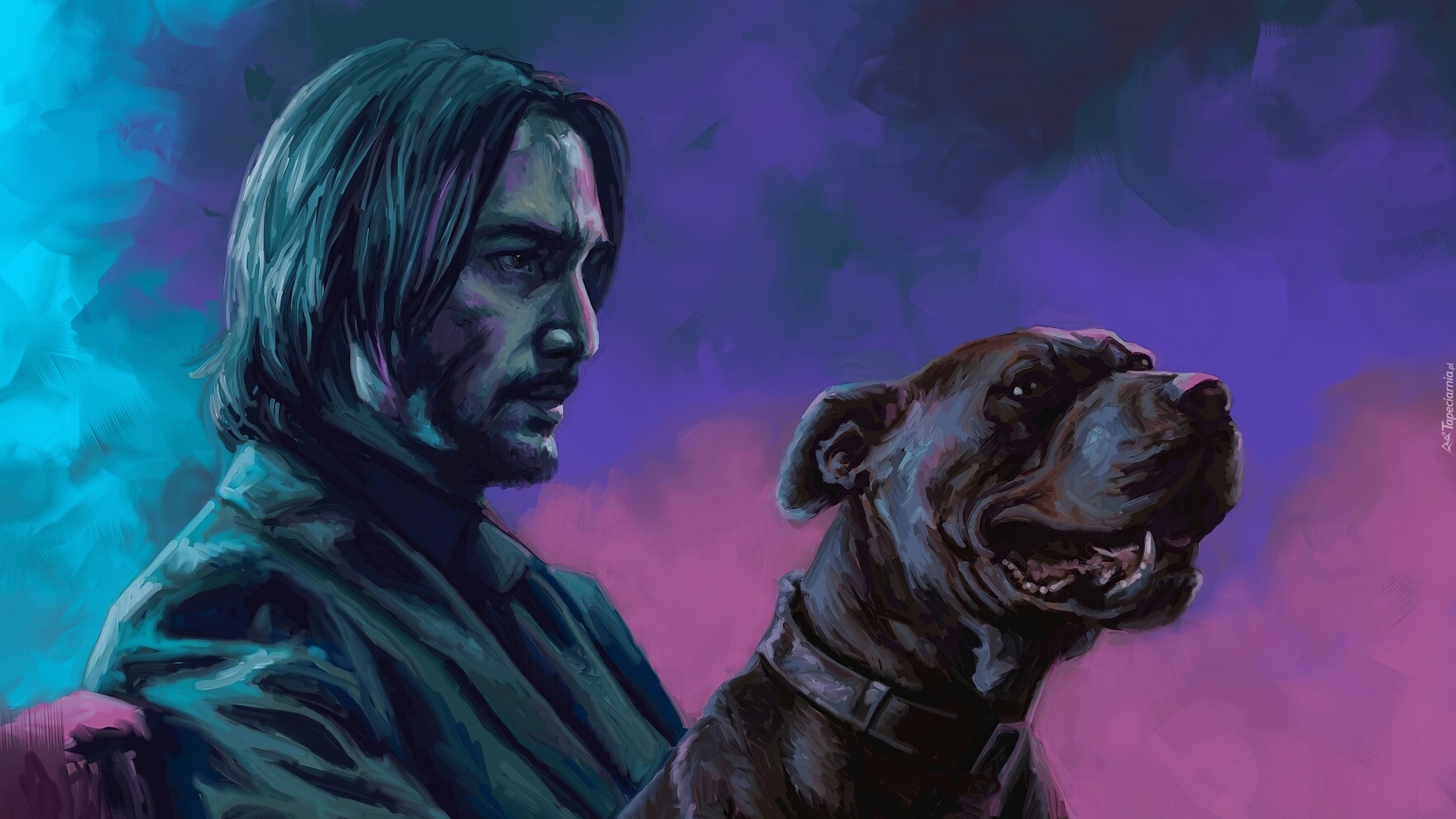 Film, John Wick 3, Aktor, Keanu Reeves, Pies, Grafika