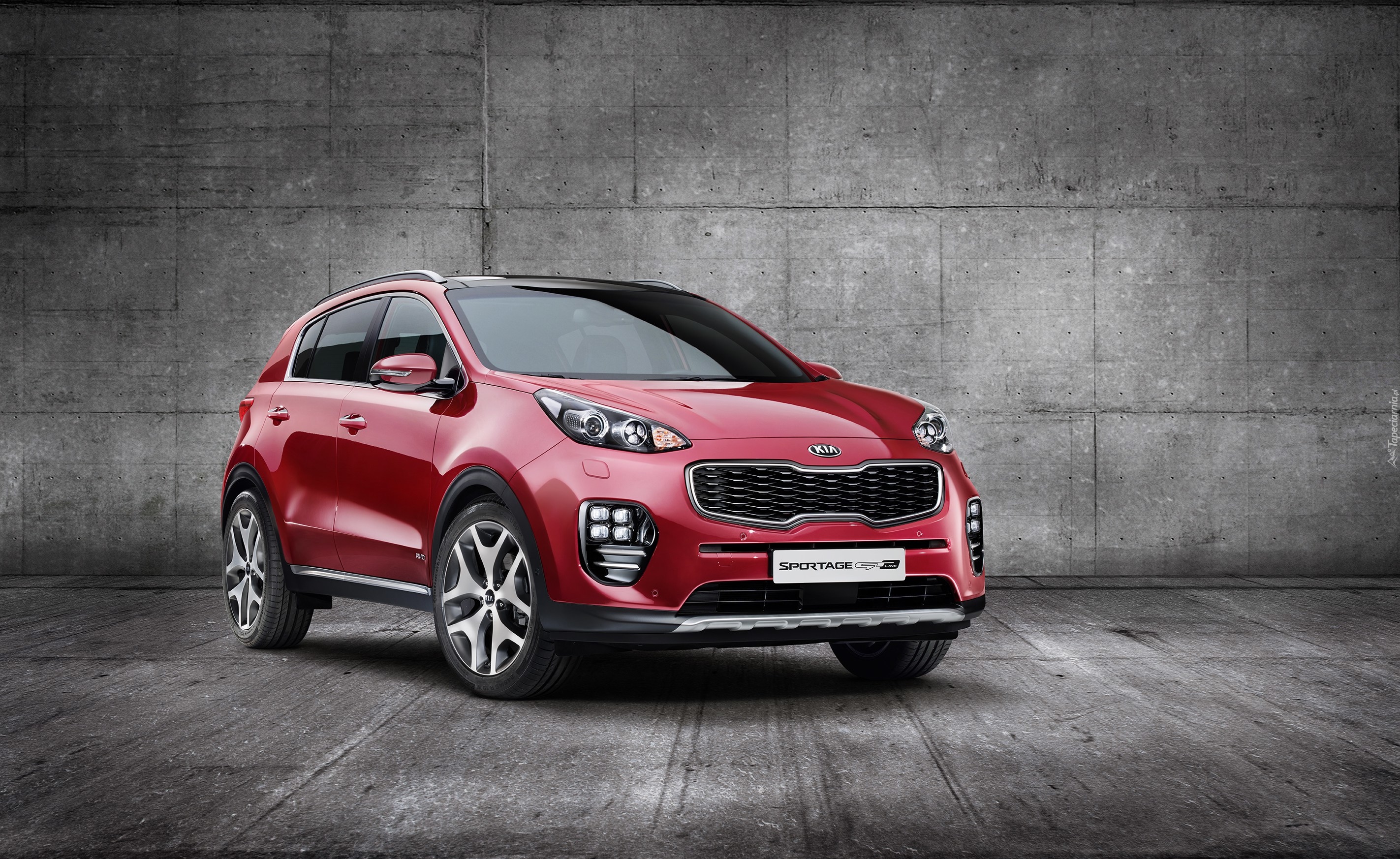 Czerwona, Kia Sportage GT Line, 2017