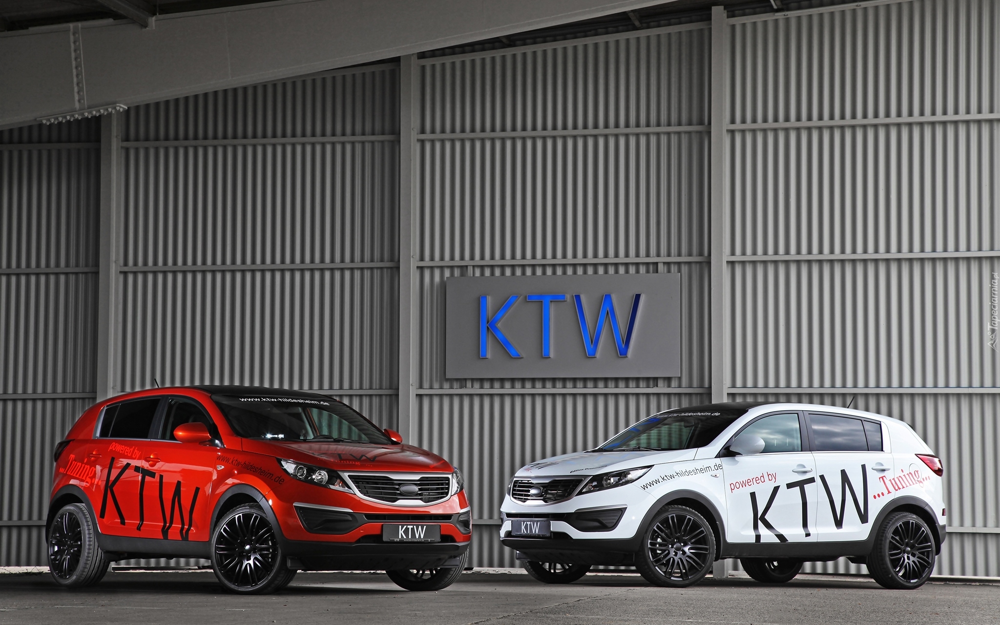 Biała, Czerwona, Kia Sportage, KTW Tuning, 2013