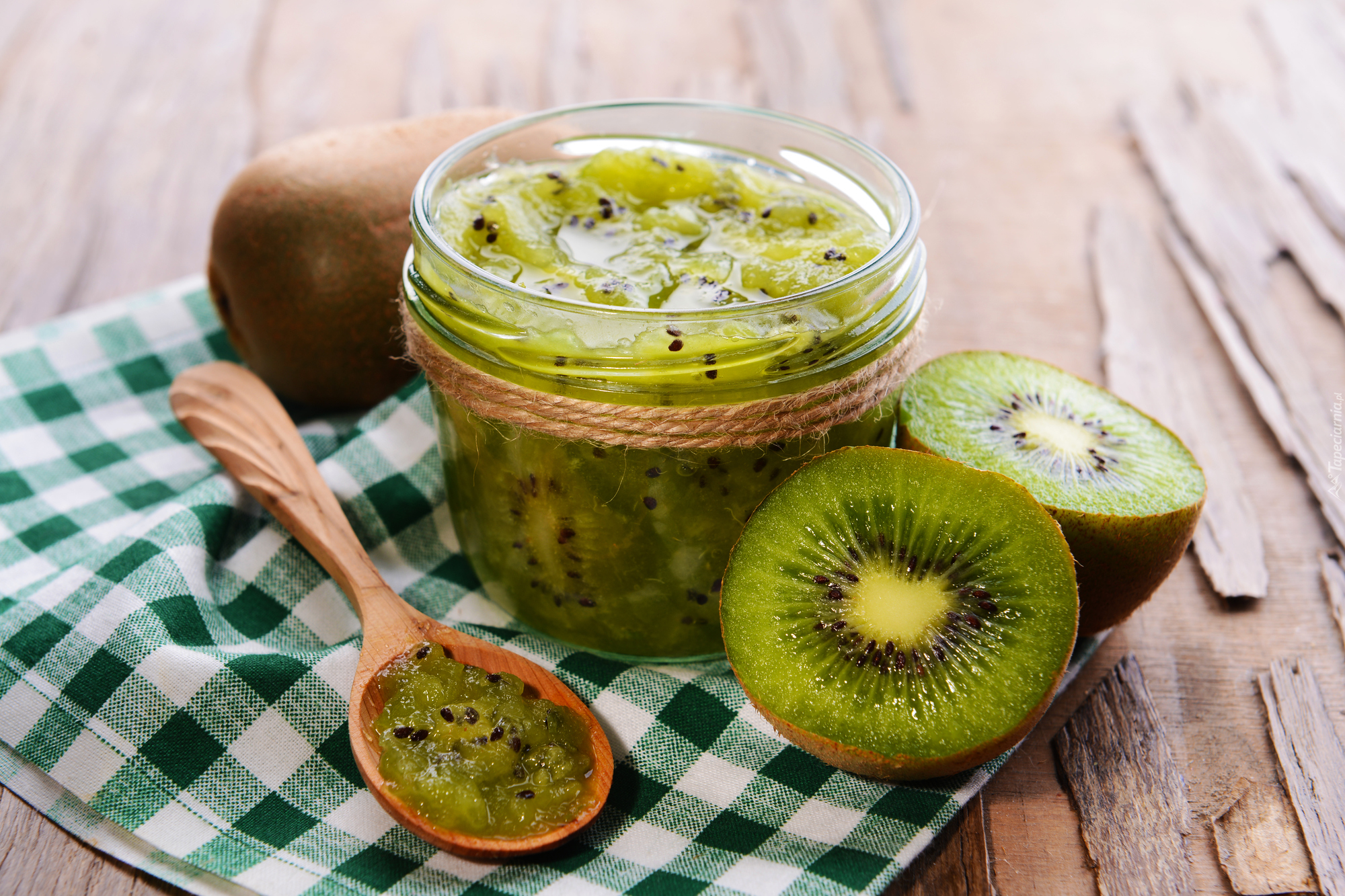 Kiwi, Słoiczek, Łyżeczka, Ścierka