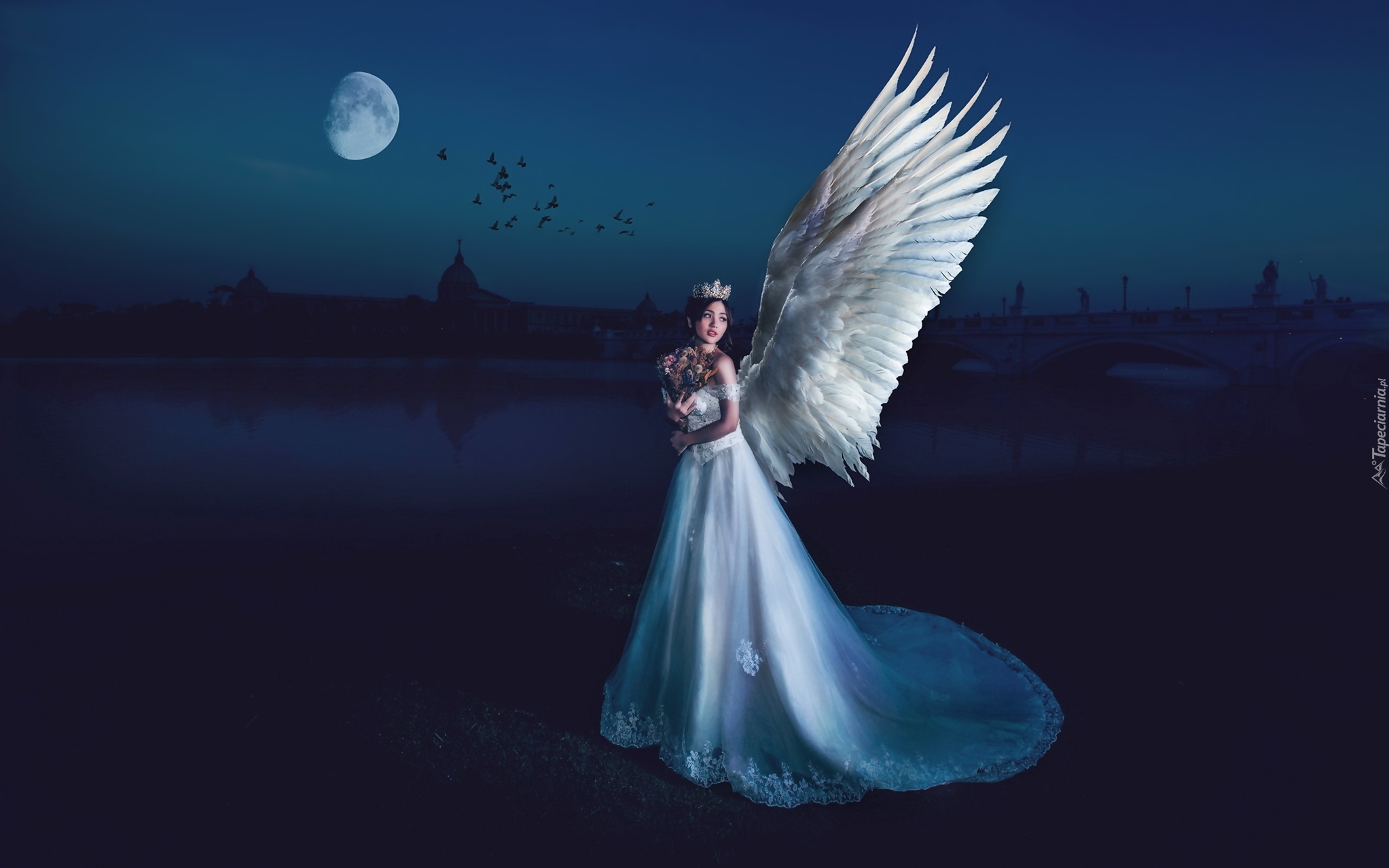 Fantasy, Kobieta, Skrzydła, Anioł