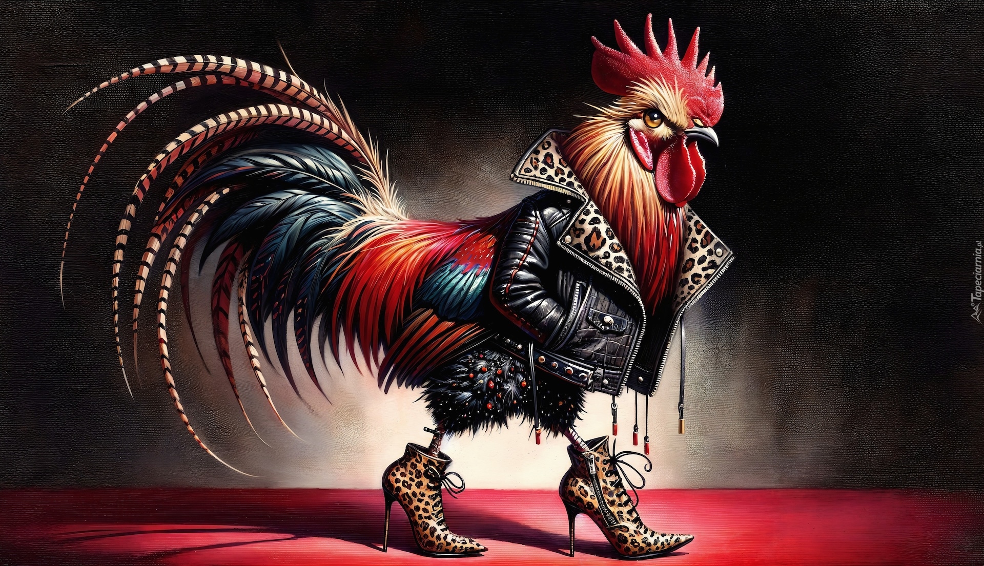 Kogut, Buty, Kurtka, Grafika AI