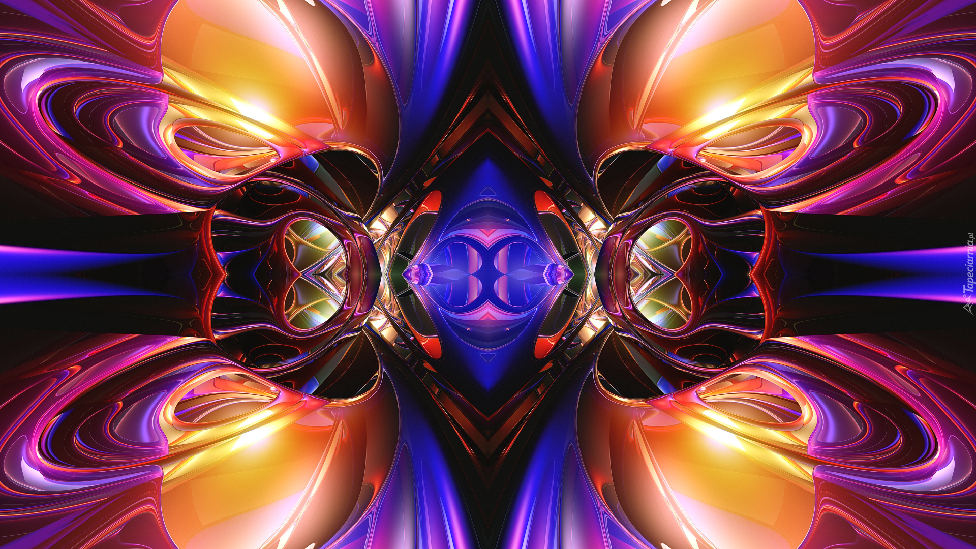 Grafika 3D, Abstrakcja, Odbicie
