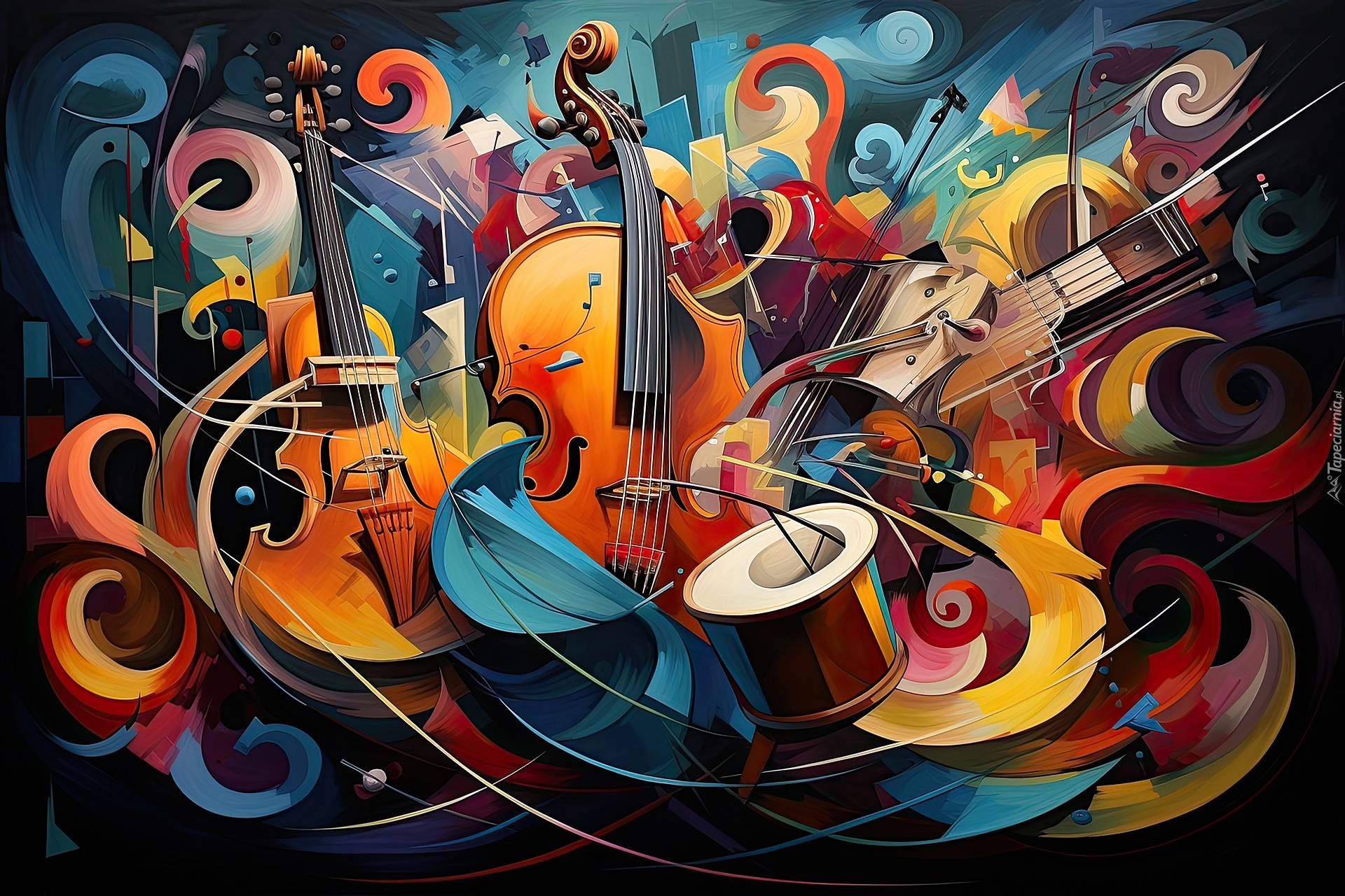 Abstrakcja, Instrumenty, Gitara, Skrzypce