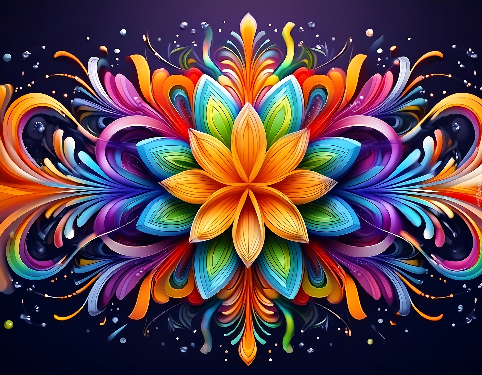 Kwiat, Kolorowa, Grafika