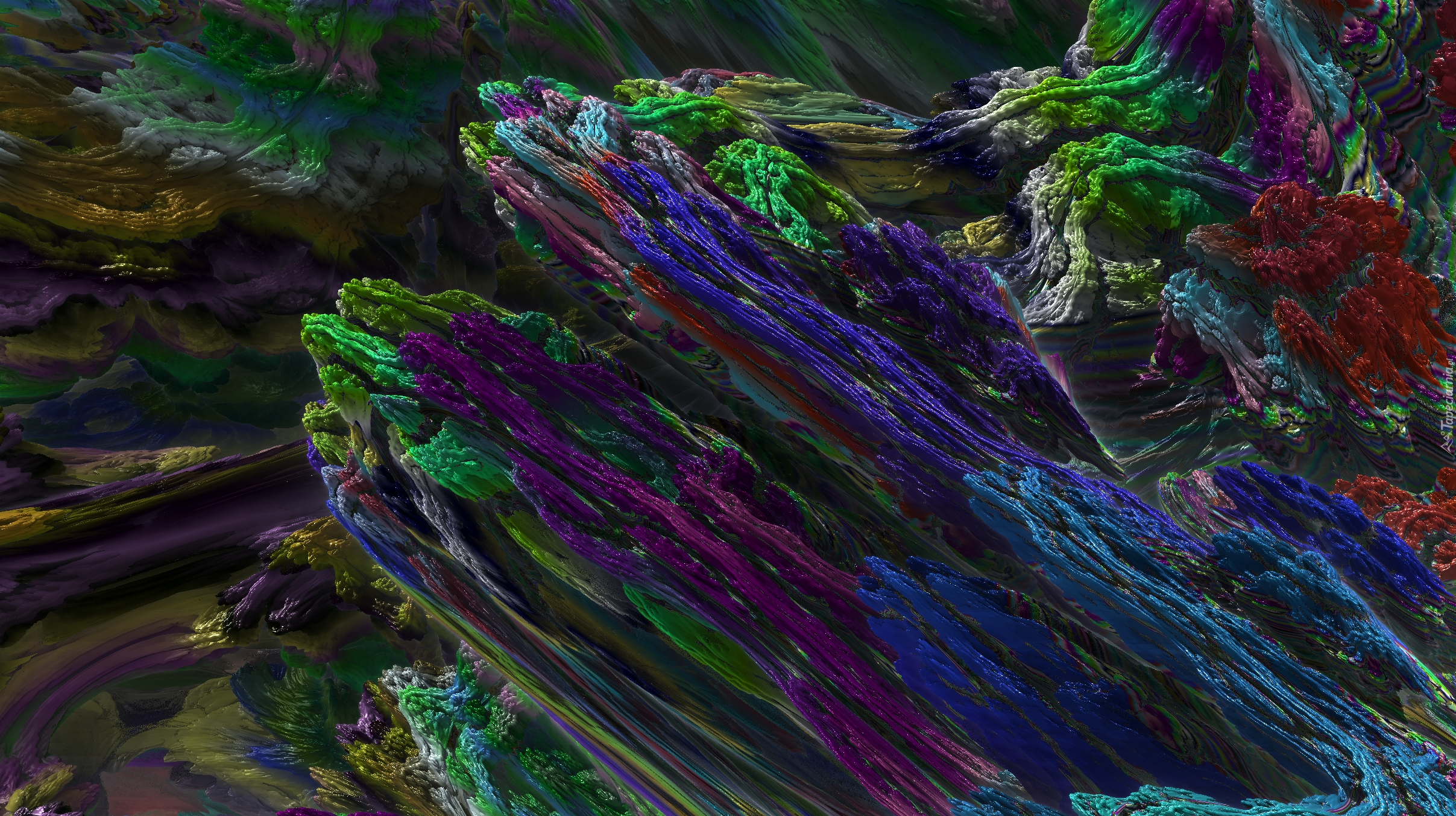 Fraktal, Kolorowy, Mandelbulb, 3D