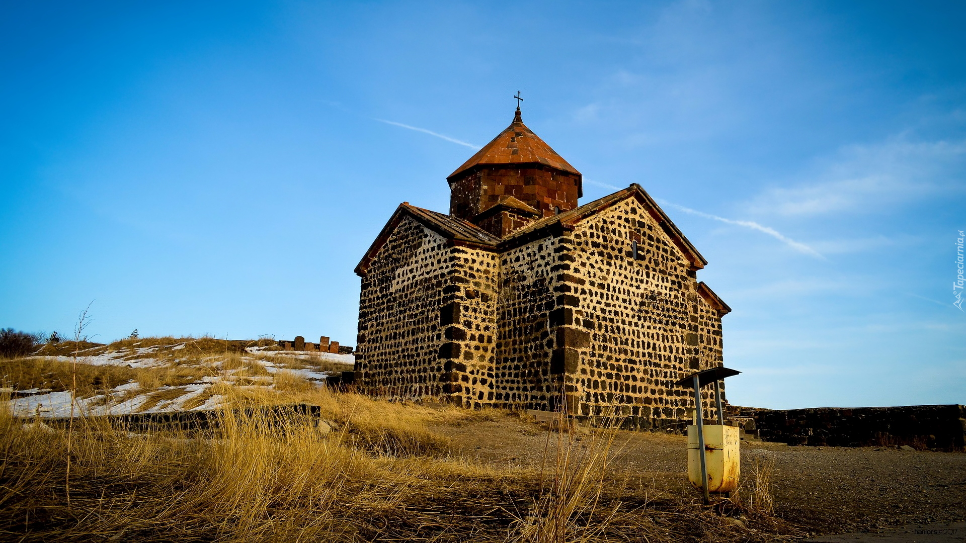 Wzniesienie, Kościół Sewanawank, Trawa, Sevan, Armenia