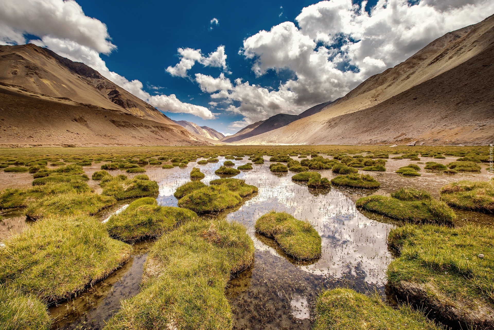 Indie, Wyżyna Tybetańska, Karaina Ladakh, Góry, Rzeka