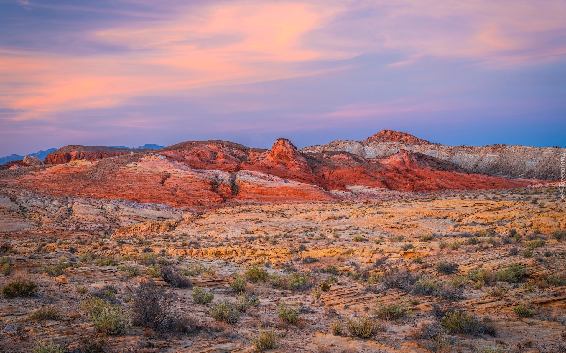 Stany Zjednoczone, Nevada, Skały, Park stanowy Valley of Fire