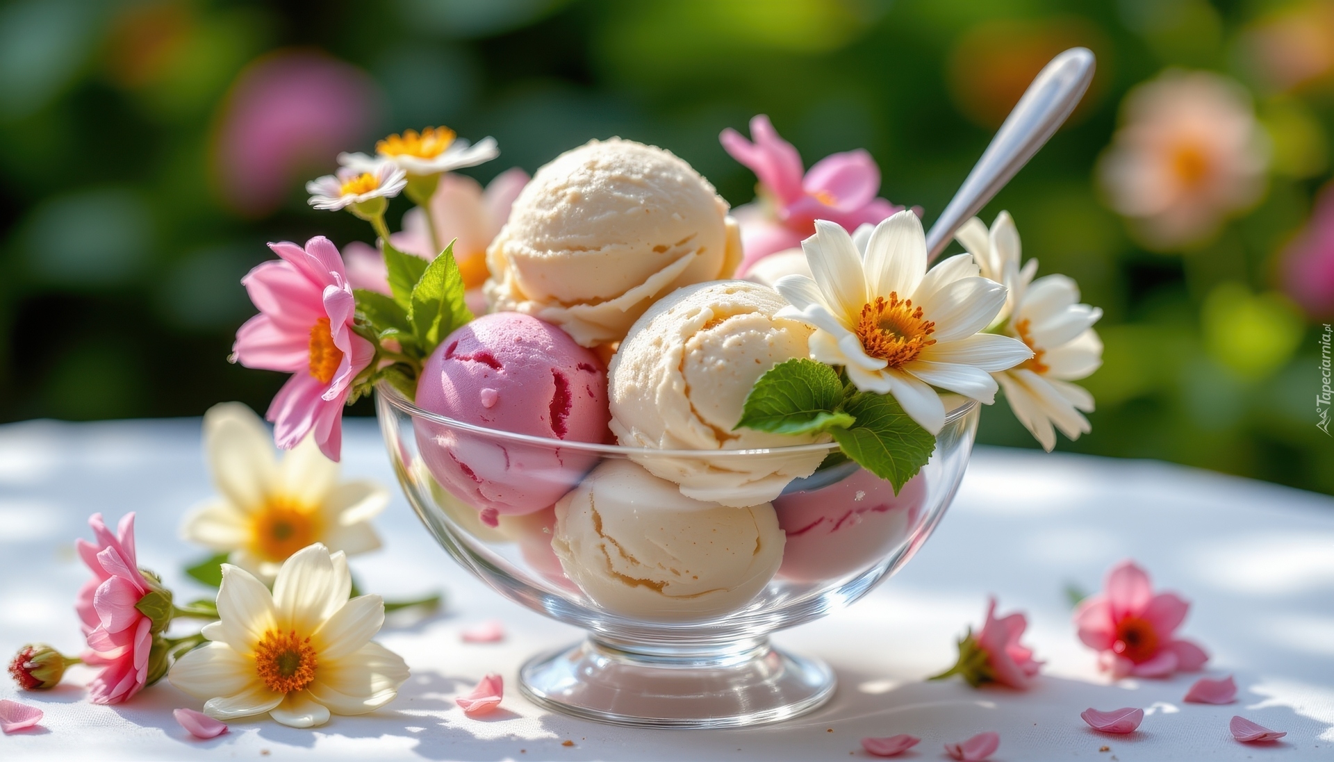 Lody, Gałki, Pucharek, Kwiaty