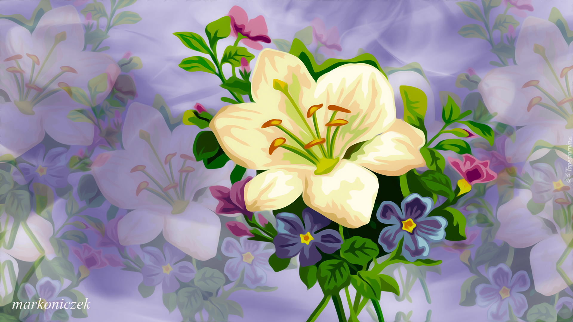 Kwiaty, Lilia, Grafika 2D