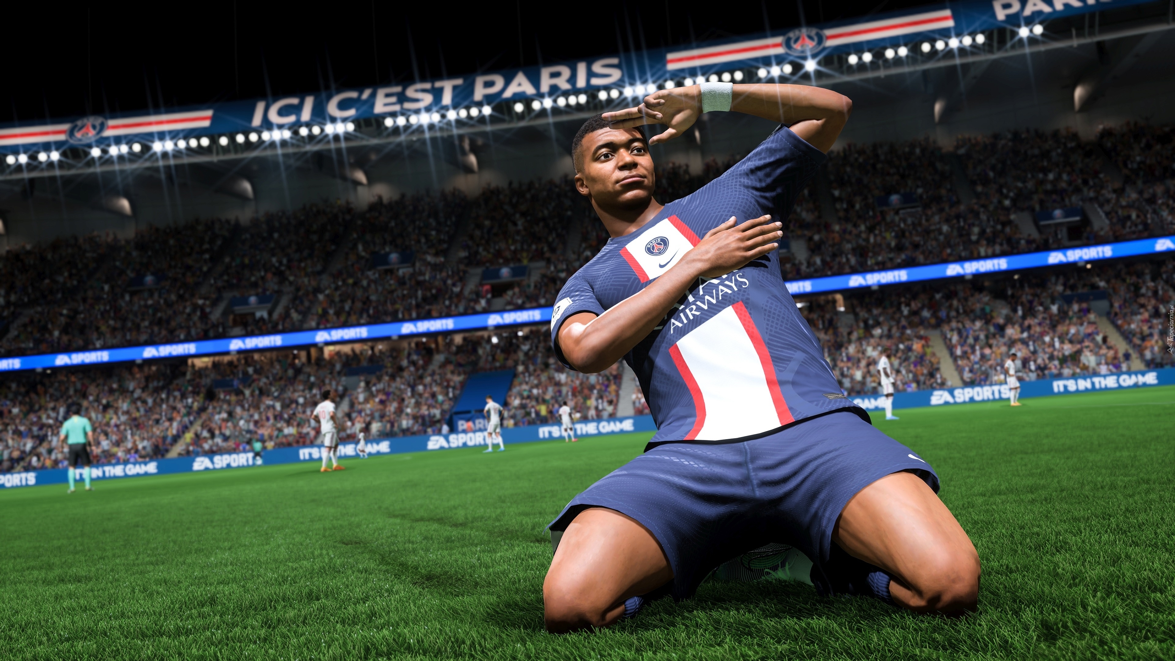 Piłkarz, Kylian Mbappe, Boisko, Gra, Fifa 23