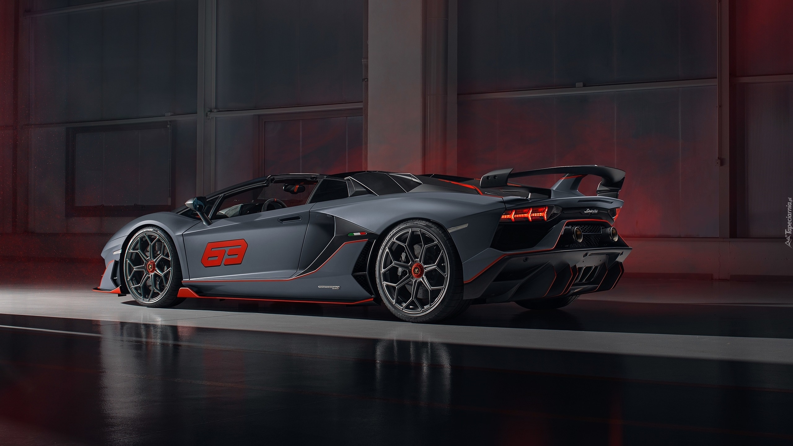 Lamborghini Aventador SVJ 63, Roadster, Ściana