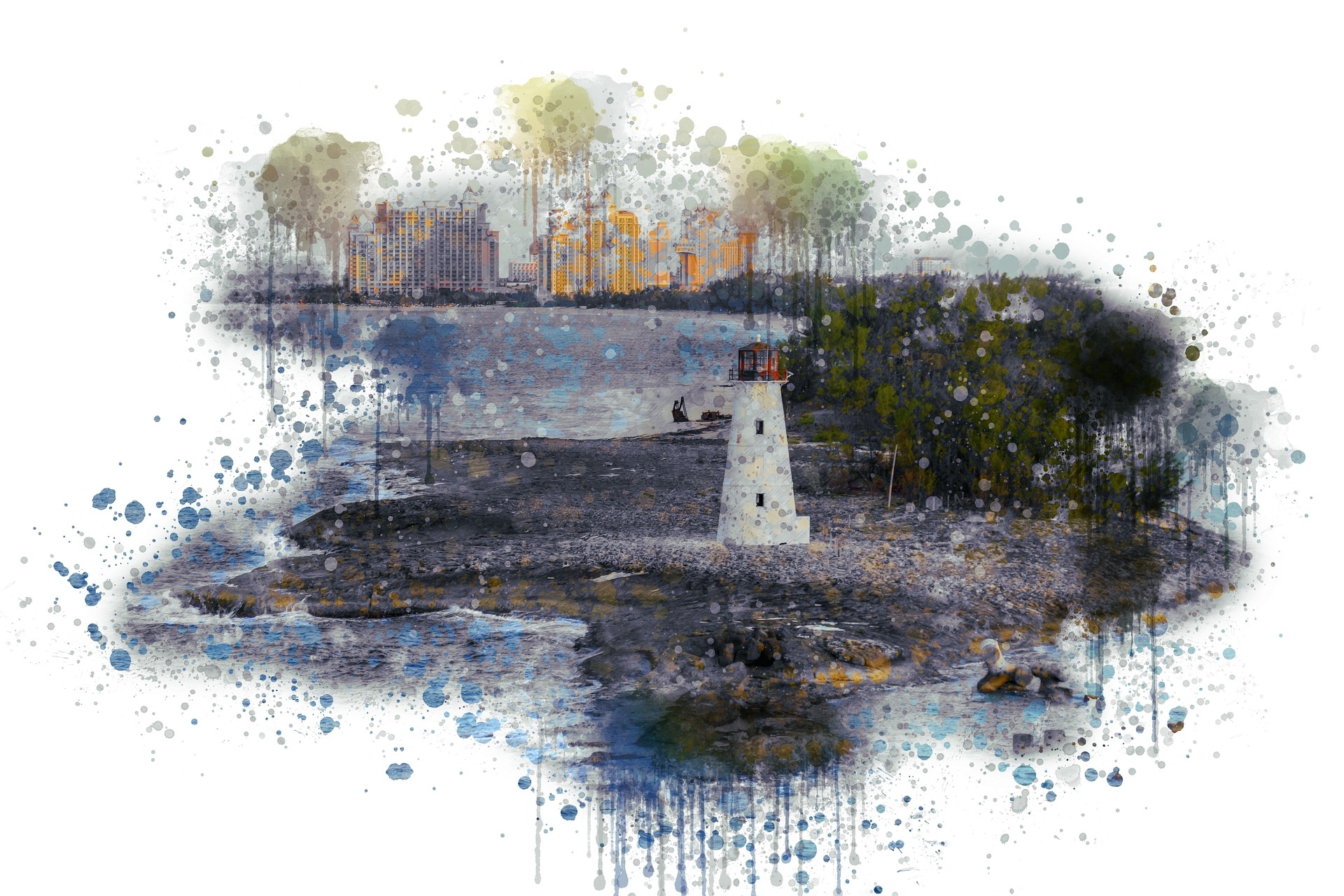 Latarnia morska, Domy, Paintography