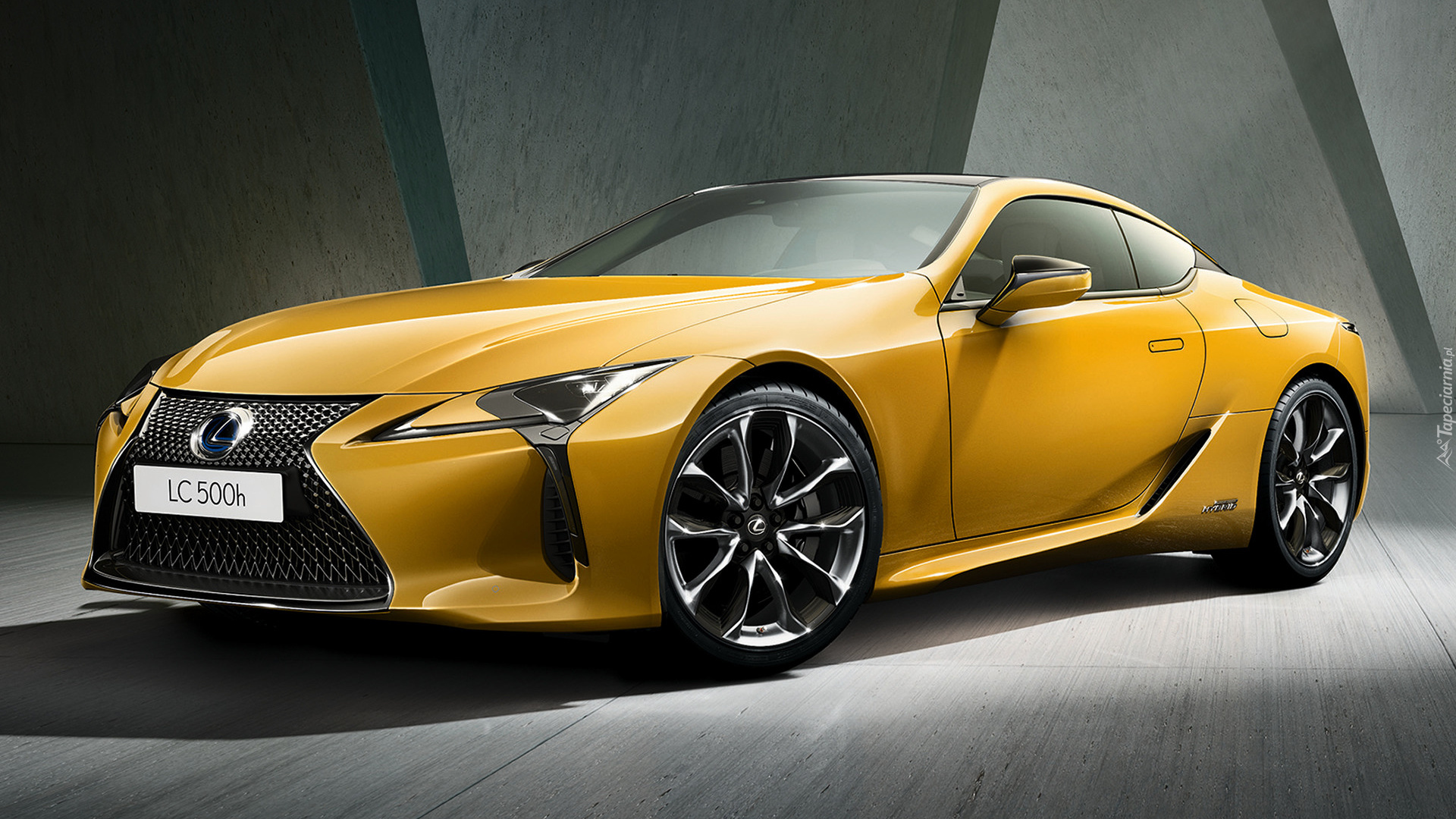 Żółty, Lexus LC 500, Przód, Bok