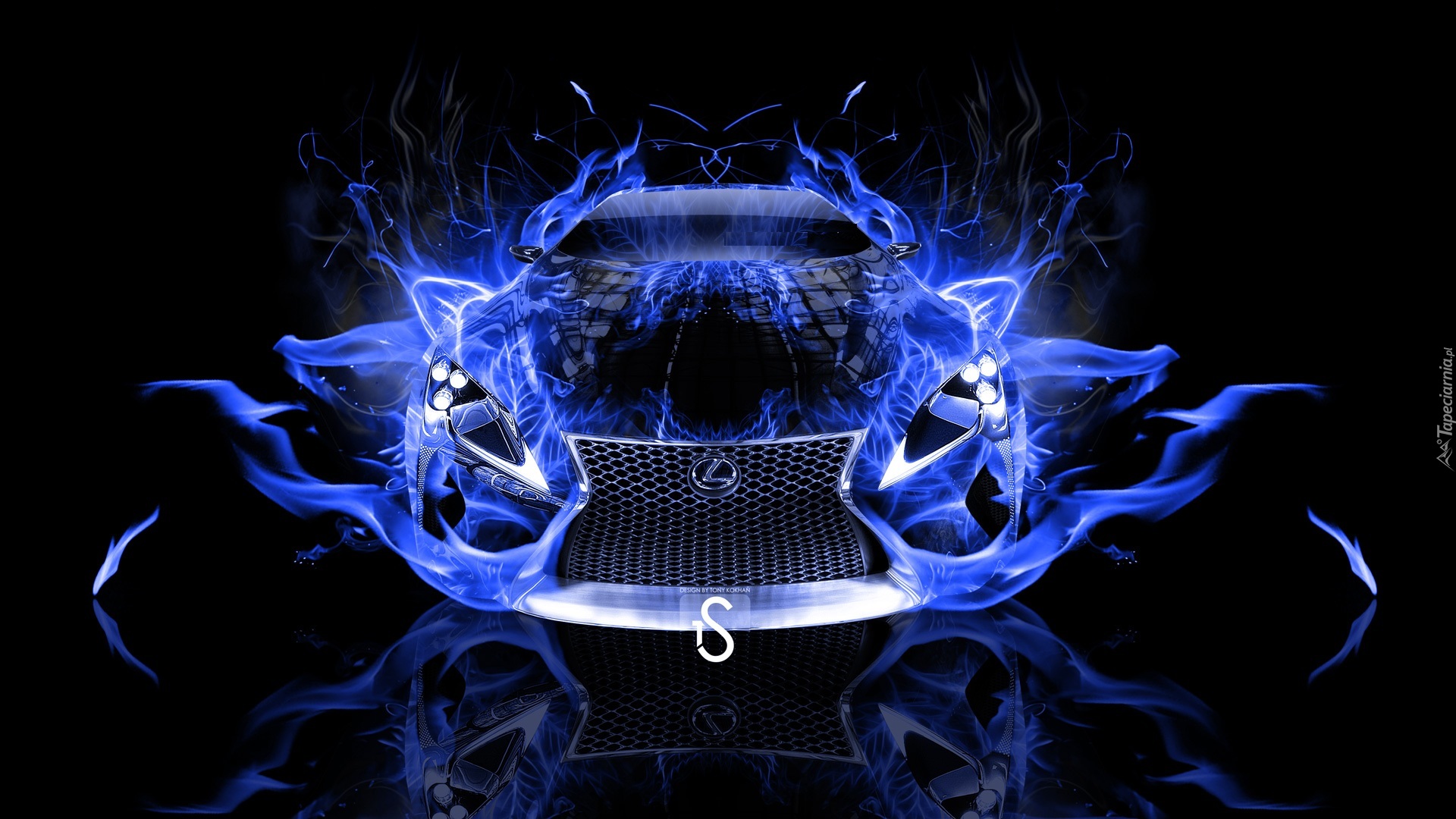 Niebieski, Lexus LF-LC, Czarne, Tło