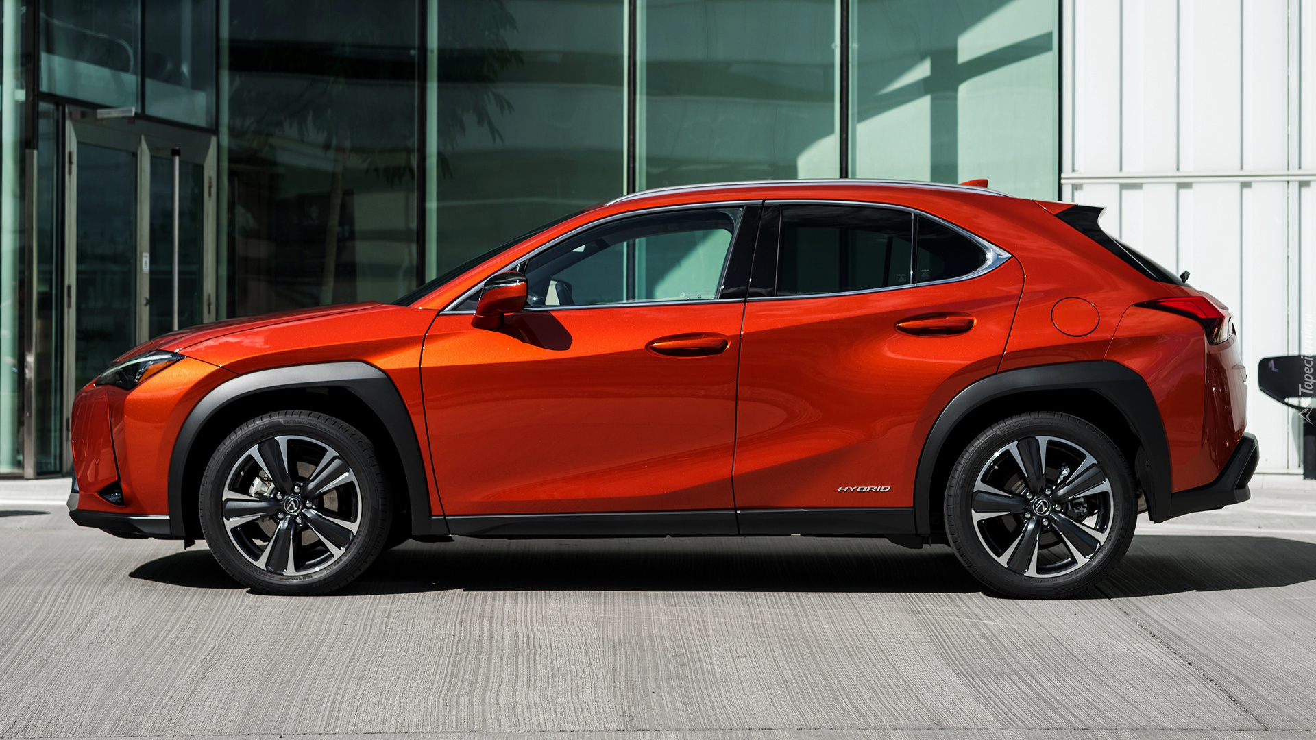 Czerwony, Lexus UX Hybrid, Bok