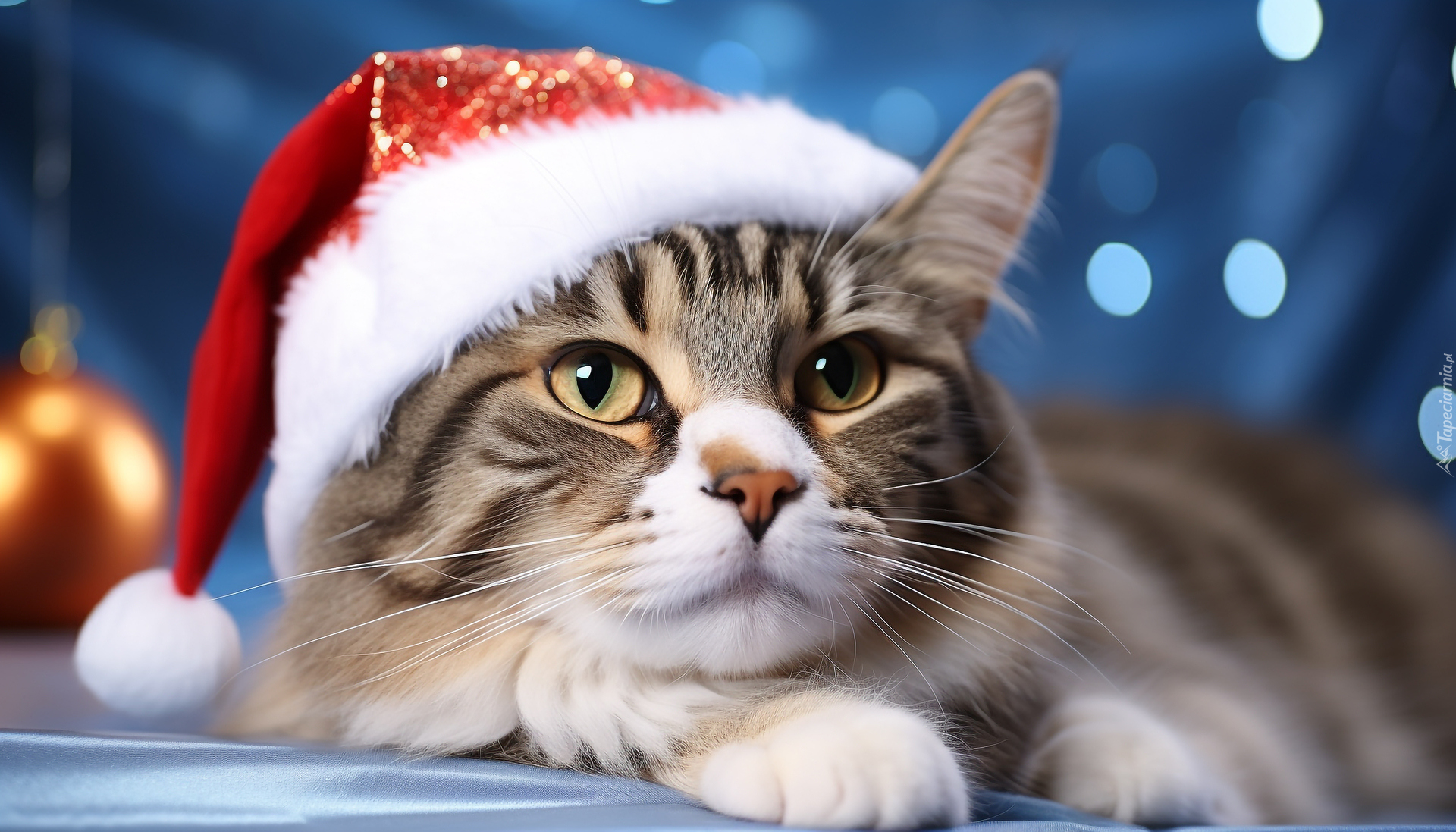 Szary, Kot, Czapka, Mikołaja