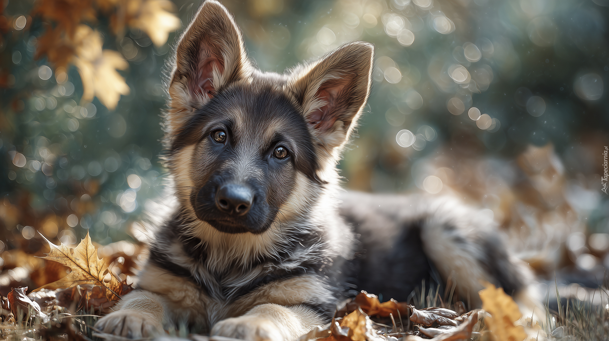 Owczarek niemiecki, Pies, Szczeniak, Grafika AI