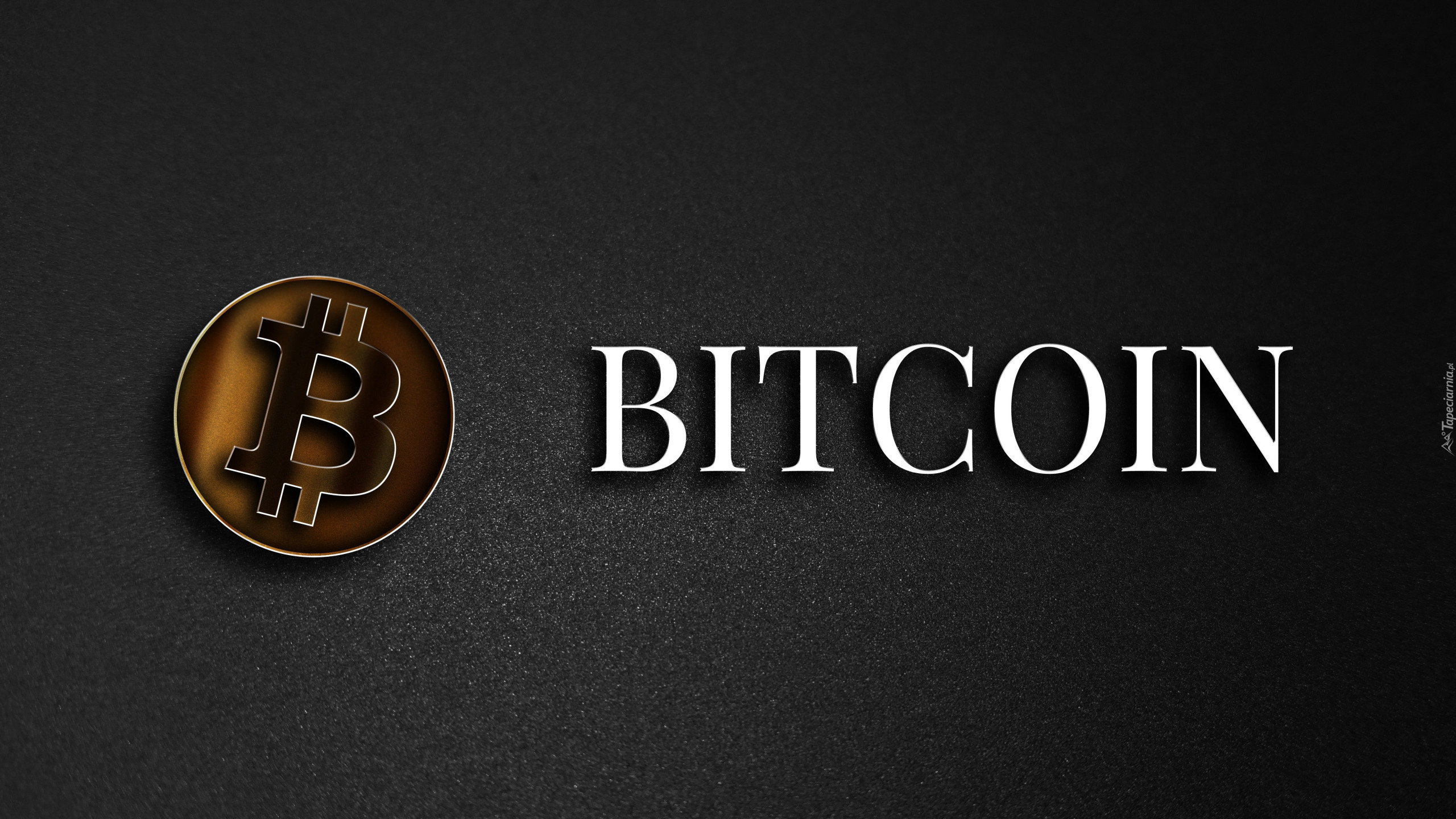 Bitcoin, Kryptowaluta, Logo, Ciemne tło