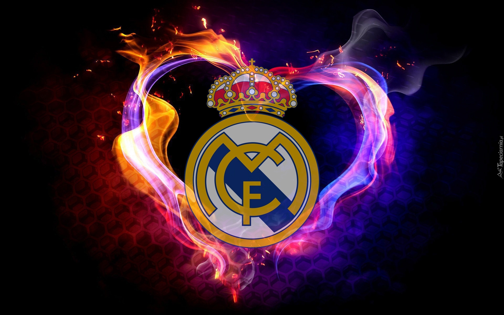 Płomienie, Serce, Logo, Real Madryt CF