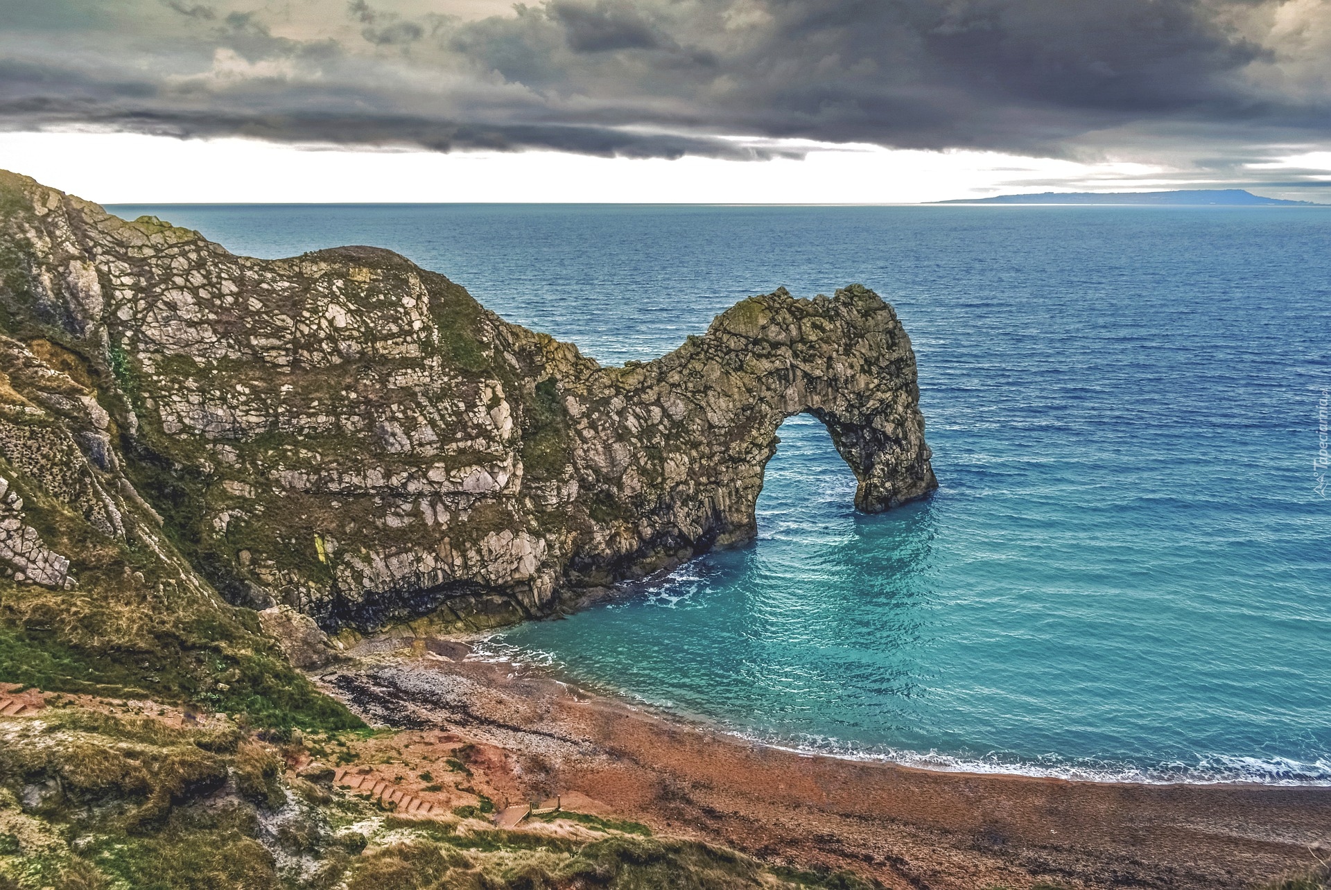 Anglia, Hrabstwo Dorset, Morze, Wybrzeże Jurajskie, Skała, Łuk, Durdle Door