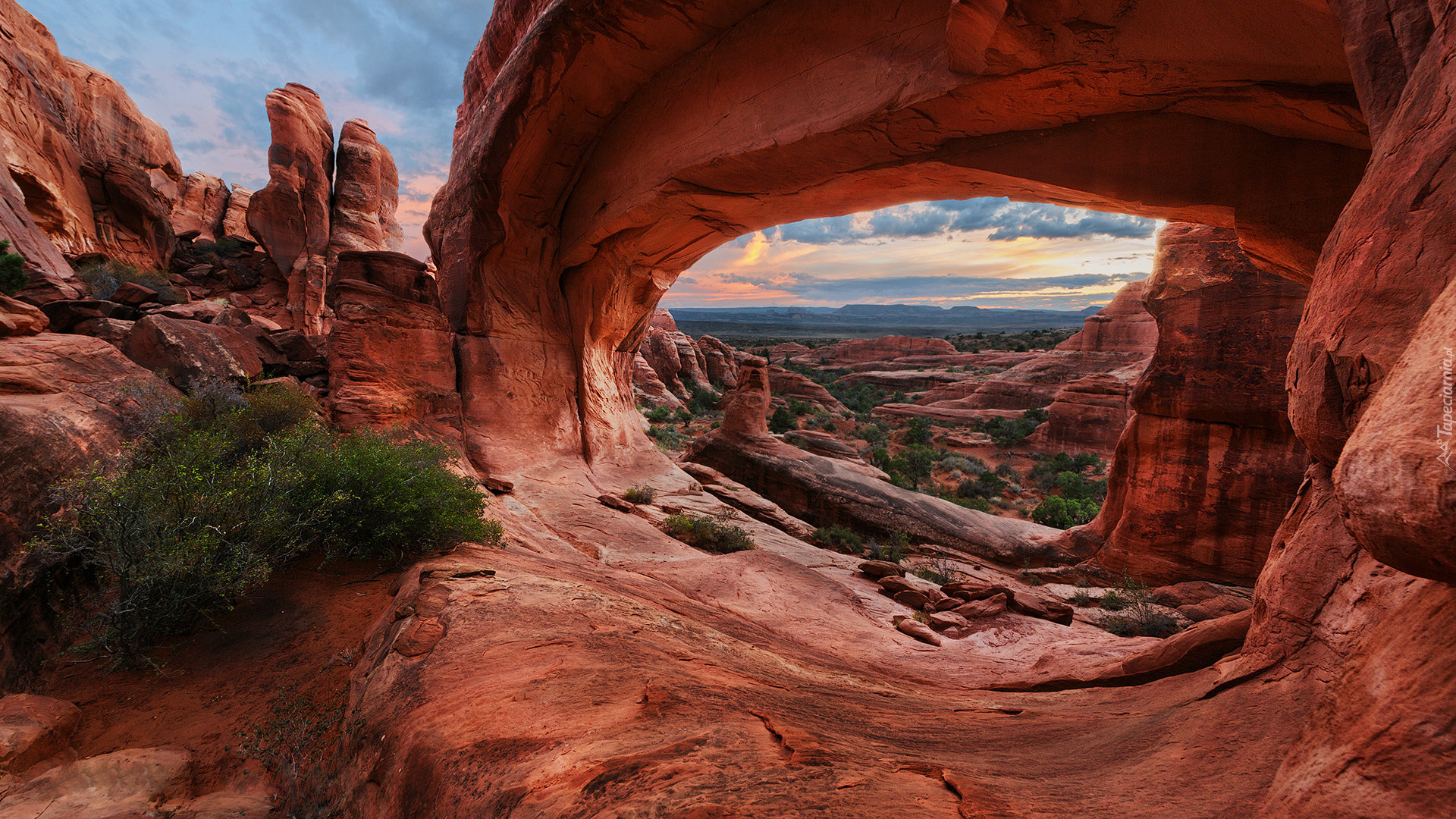 Stany Zjednoczone, Stan Utah, Park Narodowy Arches, Łuk skalny, Skały