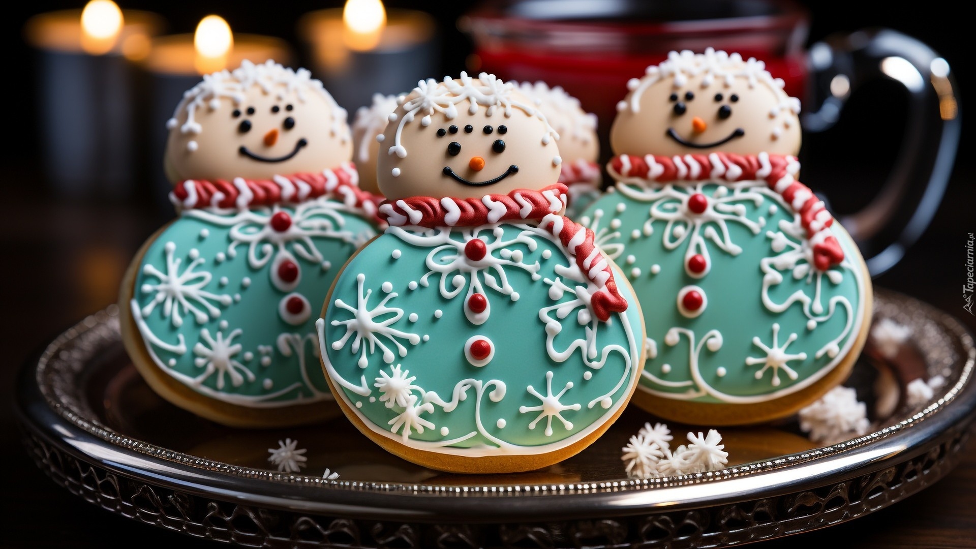 Ciasteczka, Pierniki, Lukrowane, Ludziki, Taca, Al