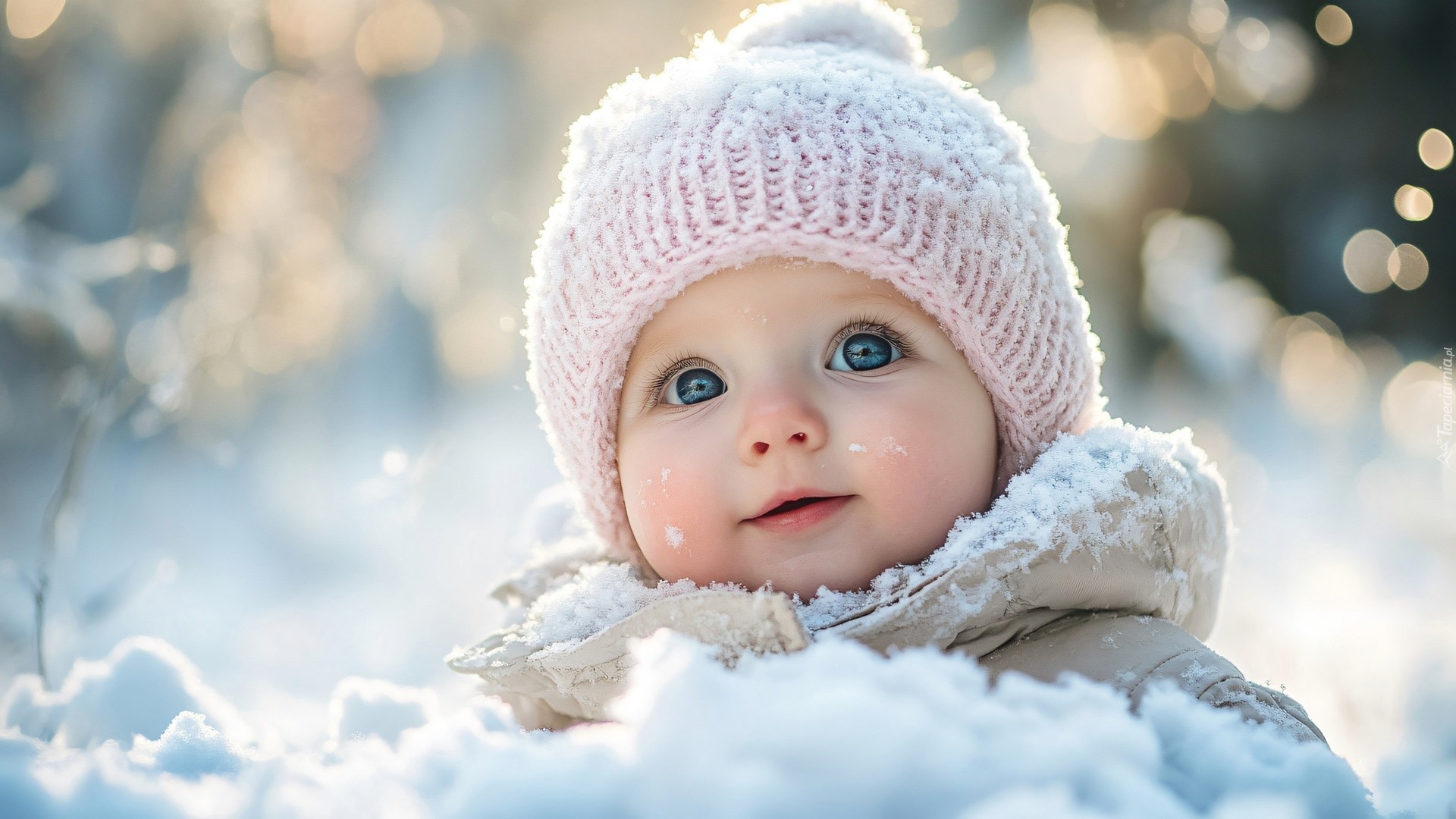 Dziecko, Śnieg, Ośnieżona, Czapka, Kurtka