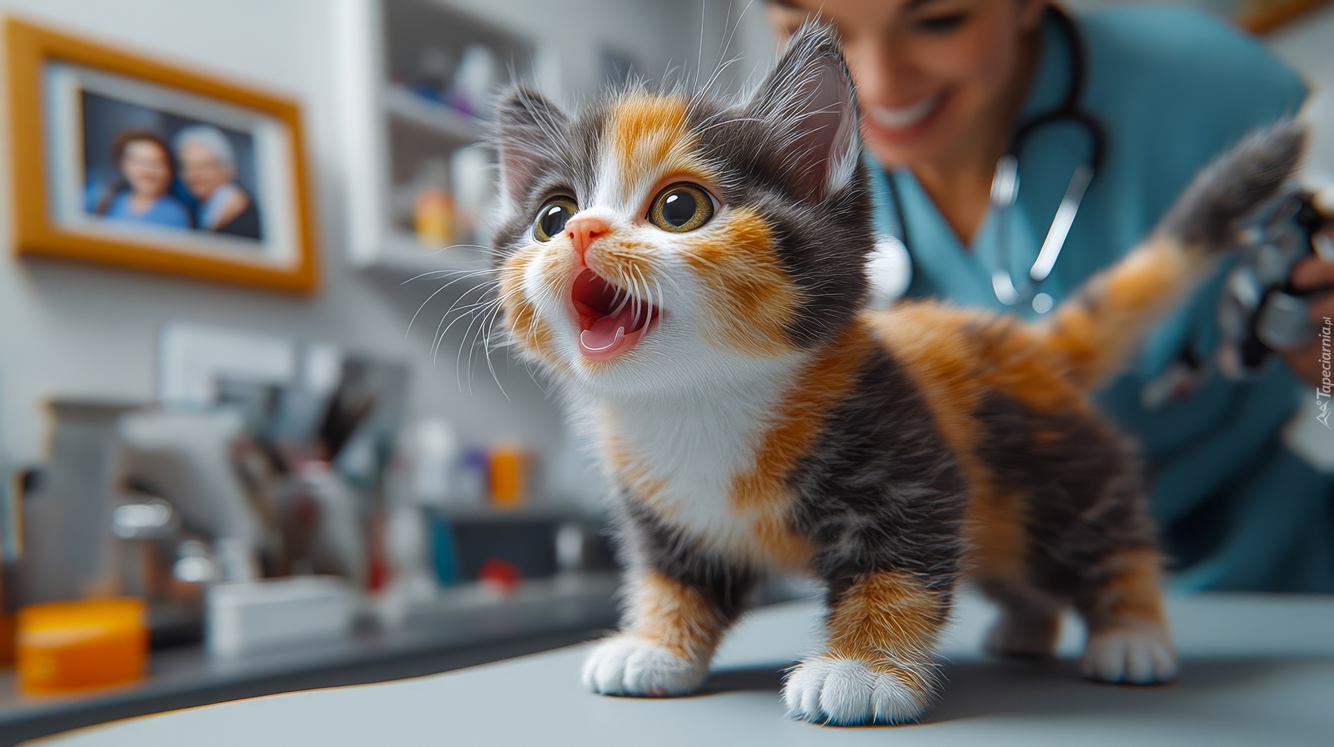 Kot, Kotek, Weterynarz, Grafika AI