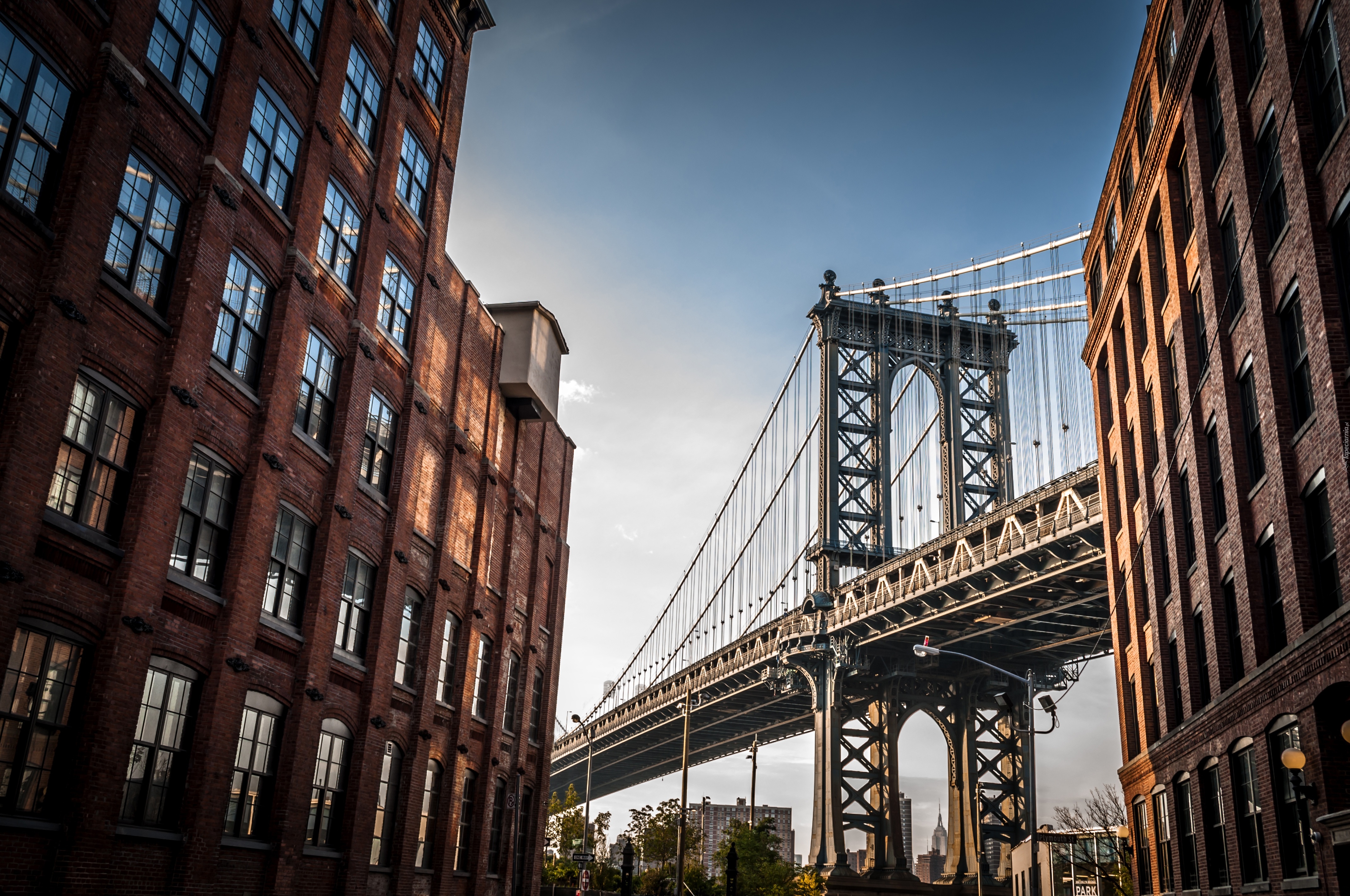 Stany Zjednoczone, Nowy Jork, Manhattan, Most Manhattan Bridge, Domy