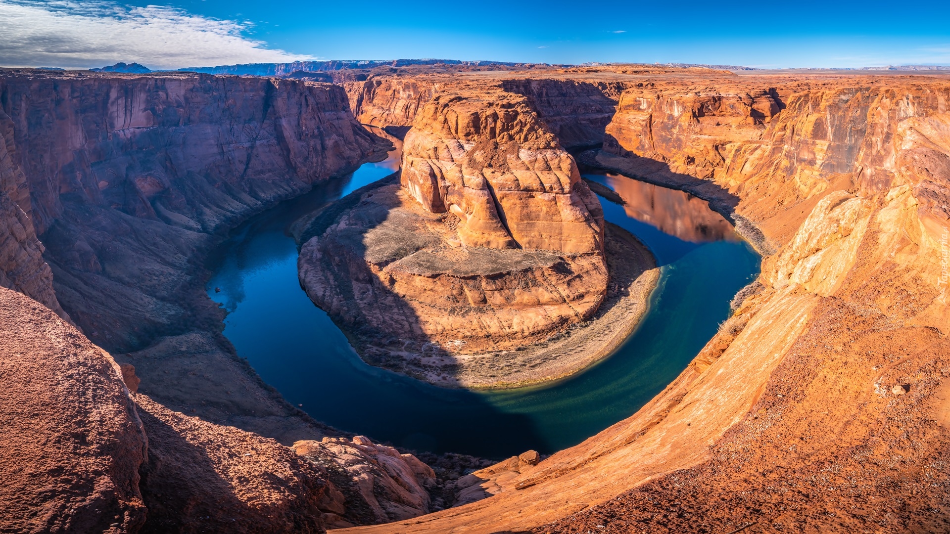 Park Narodowy Glen Canyon, Kanion, Rzeka Kolorado, Zakole, Meander, Horseshoe Bend, Skały, Arizona, Stany Zjednoczone