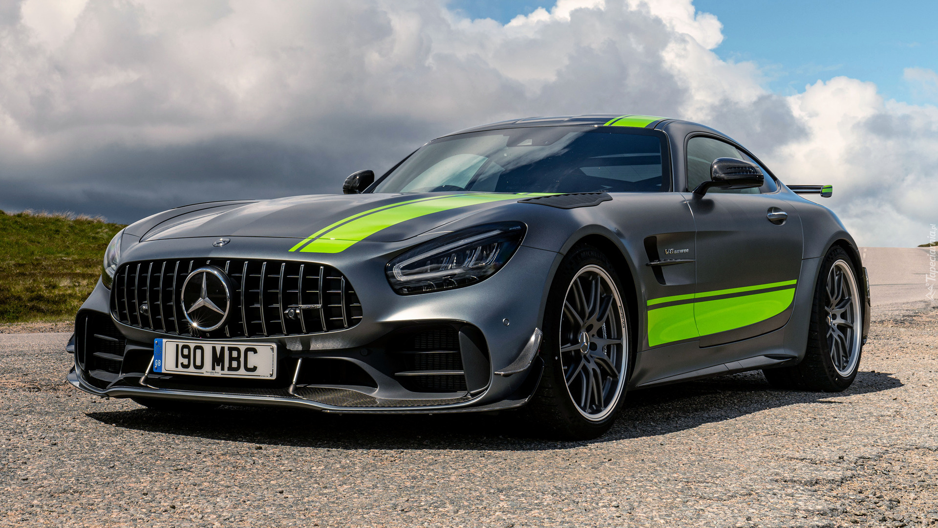 Mercedes-AMG GT R Pro, Zielony, Pas