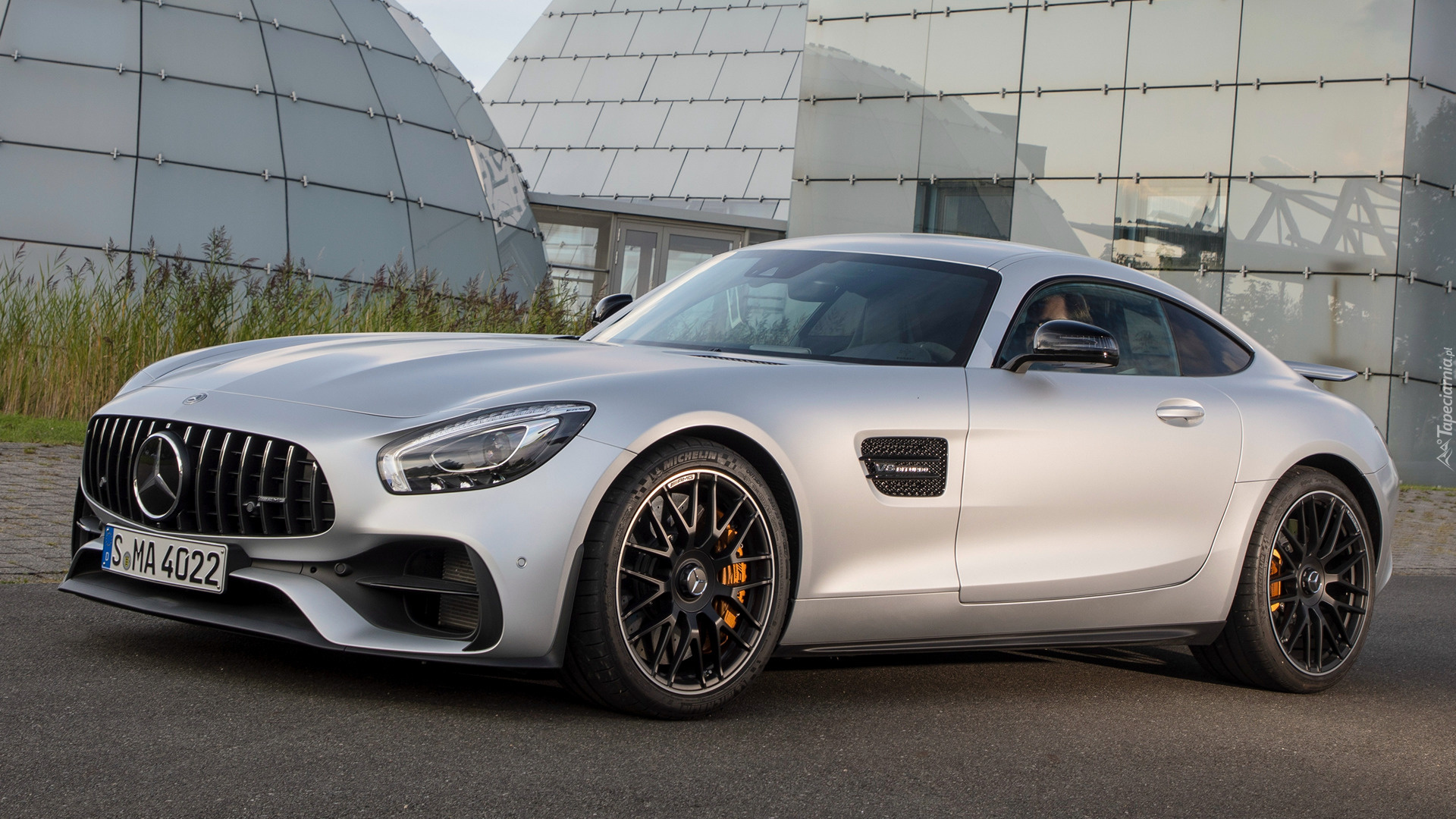 Srebrny, Mercedes-AMG GT S, Bok